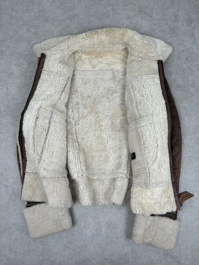 Vintage 2000s Iceberg Brown Shearling Aviator Leather Jacket Size US M / EU 48-50 / 2 - 7 Thumbnail
