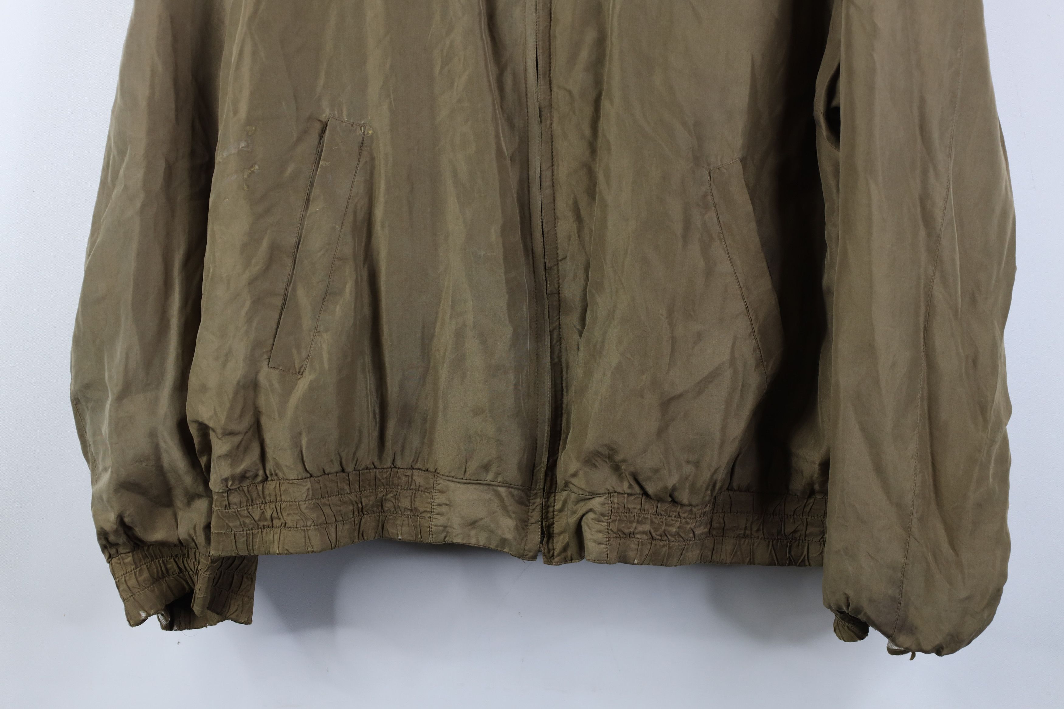 Vintage Vintage 90s Streetwear Silk Cafe Racer Bomber Jacket Green Size US L / EU 52-54 / 3 - 3 Thumbnail