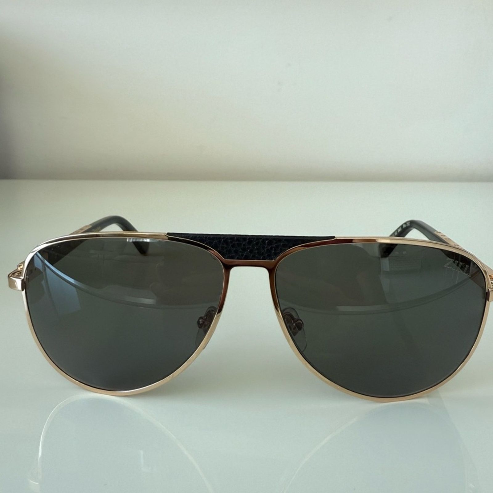 Zilli NEW!!! Zilli aviator men sunglasses Z65021 C01 Retail 890$ Size ONE SIZE - 2 Thumbnail