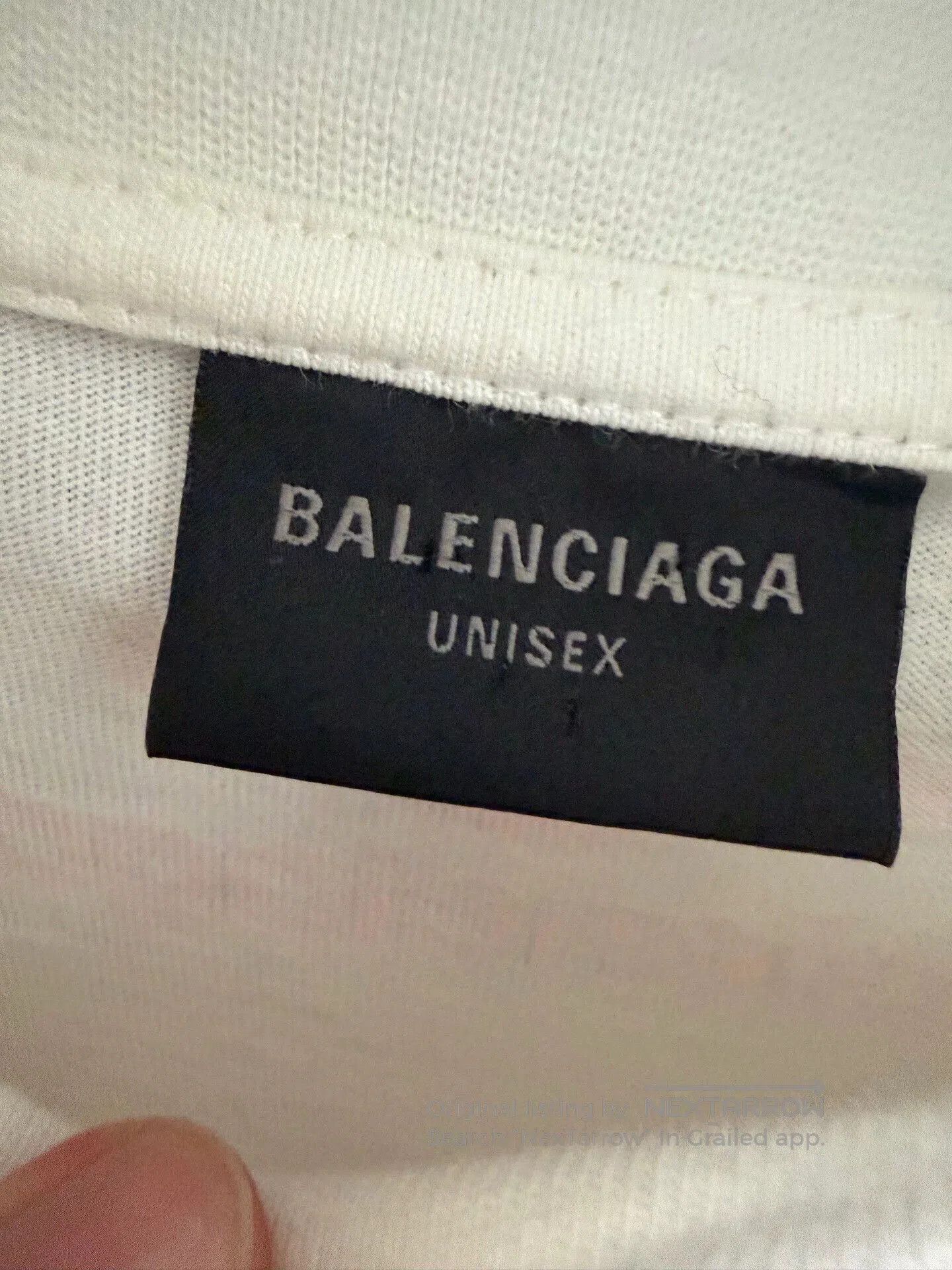 Balenciaga Balenciaga White Logo Print Long Sleeve T-shirt. Size US M / EU 48-50 / 2 - 3 Thumbnail