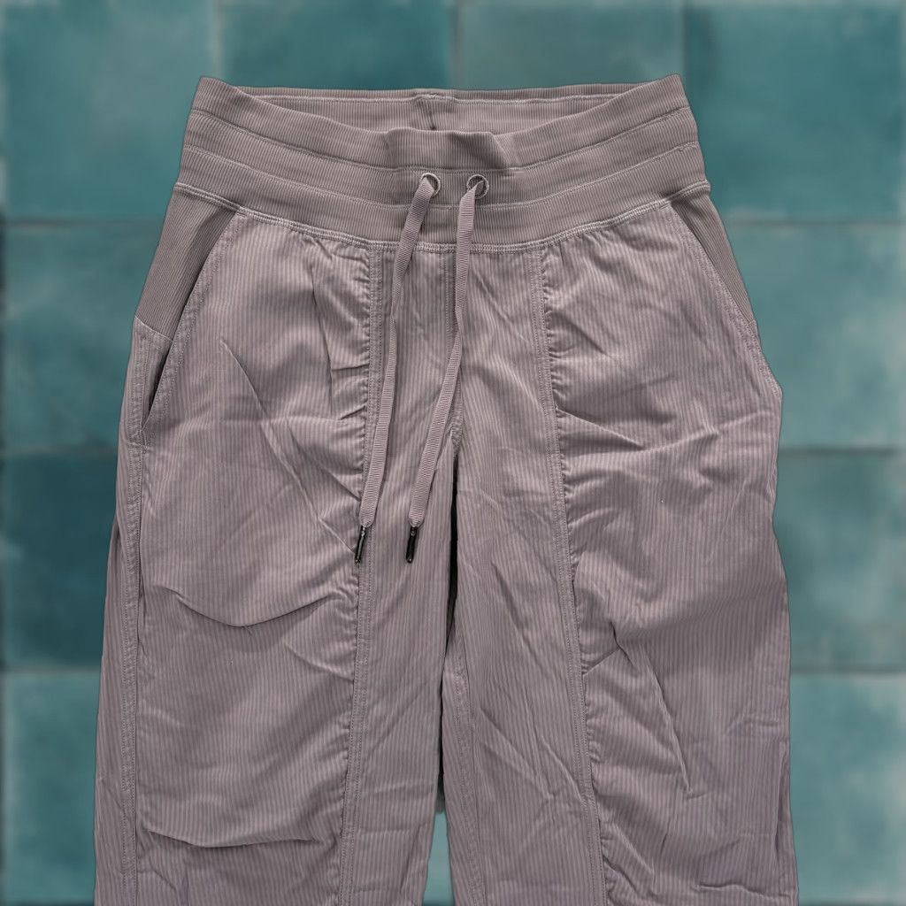 Lululemon Lululemon Pants Womens 4 Purple Gray Pinstripe Jogger Sweatpants Athletic Yoga Size 27" / US 4 / IT 40 - 1 Thumbnail