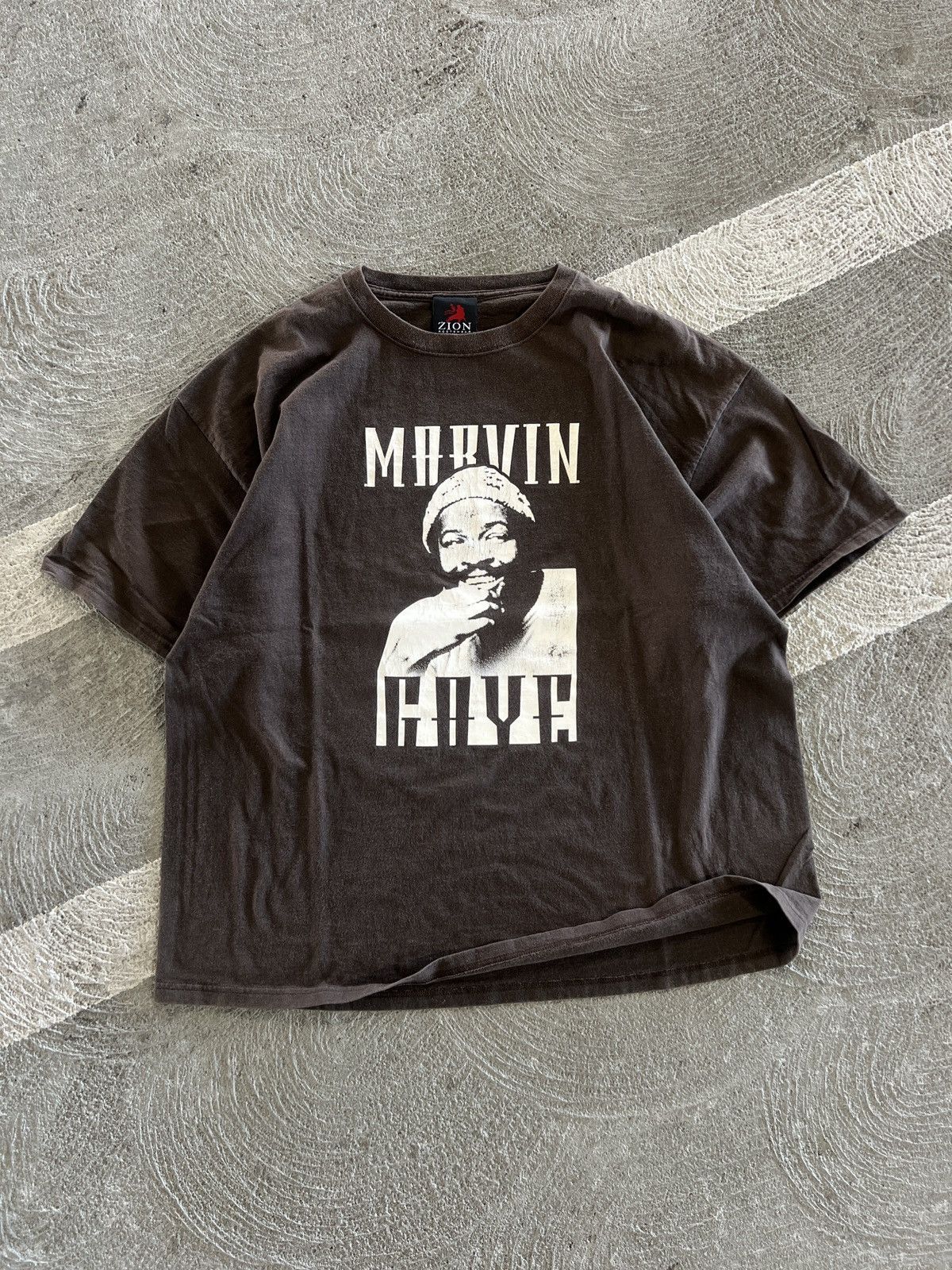 image of Rap Tees x Vintage 90's Marvin Gaye R&b Soul Faded Tee in Brown, Men's (Size 2XL)