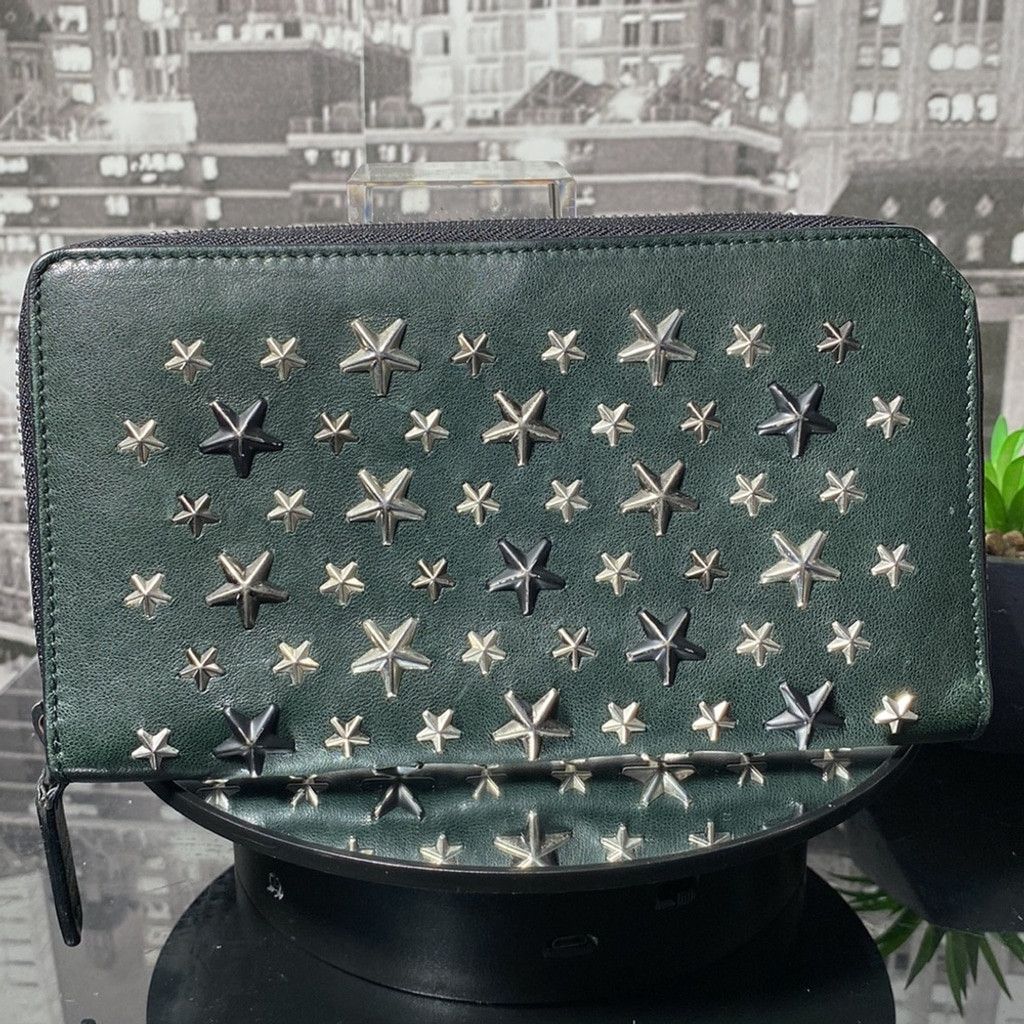 Jimmy Choo Authentic JIMMY CHOO 💚Leather Star Wallet Size ONE SIZE - 4 Thumbnail