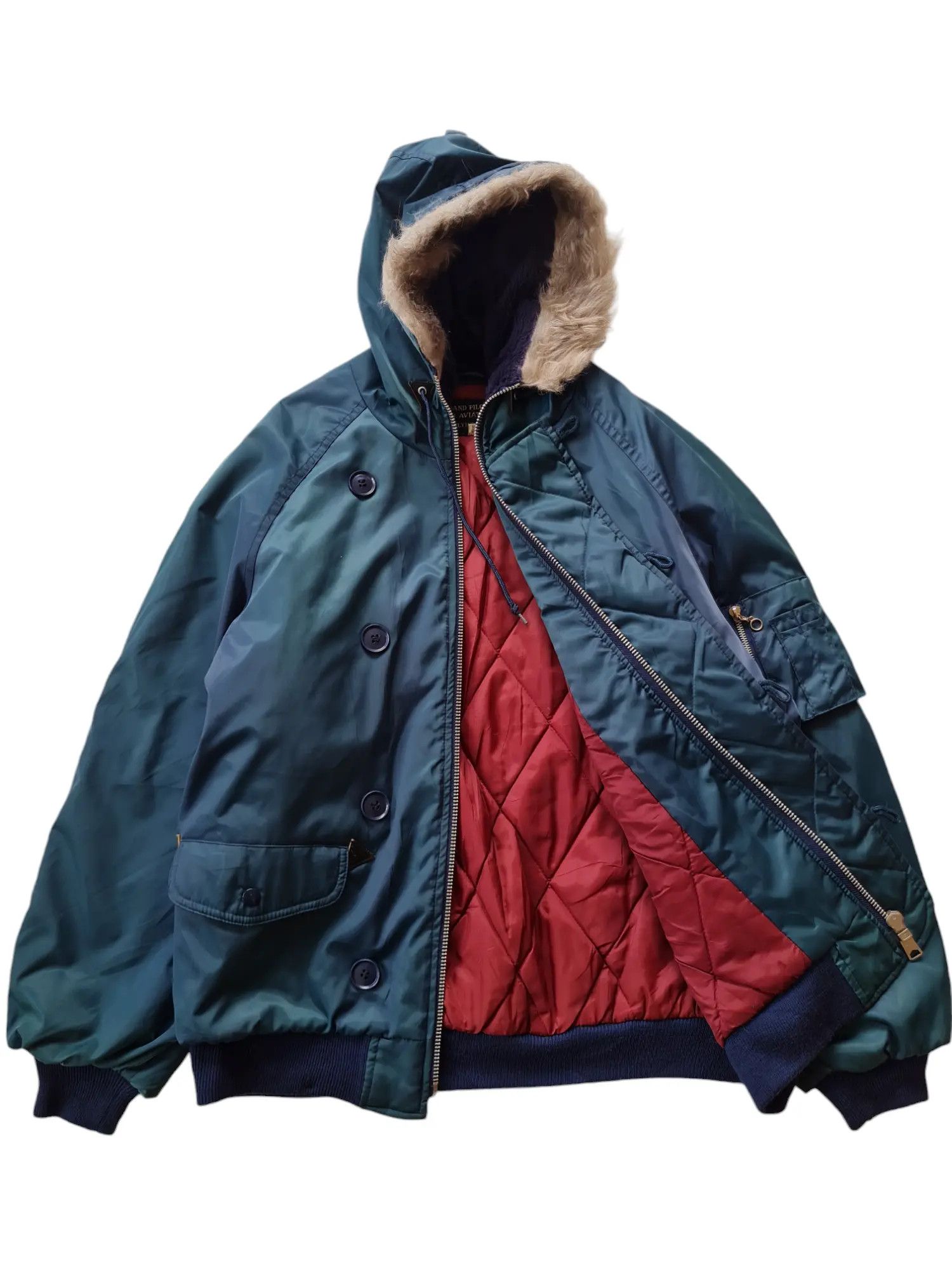Vintage Vtg Commad Pilot U.S.N Aviator Jacket Size US XL / EU 56 / 4 - 1 Thumbnail