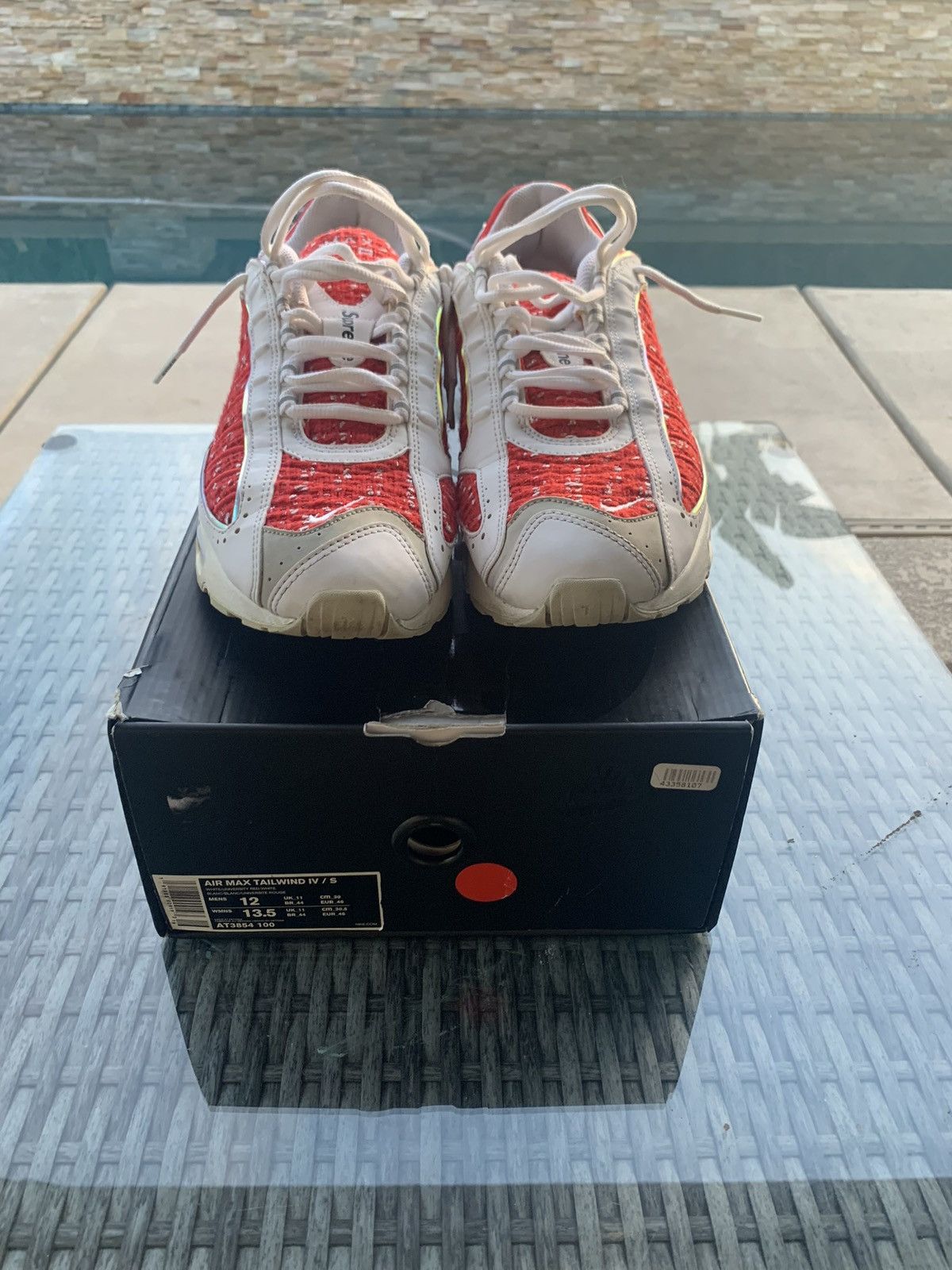 Nike × Supreme Nike Air Max Tailwind 4 Supreme White Size US 12 / EU 45 - 3 Thumbnail