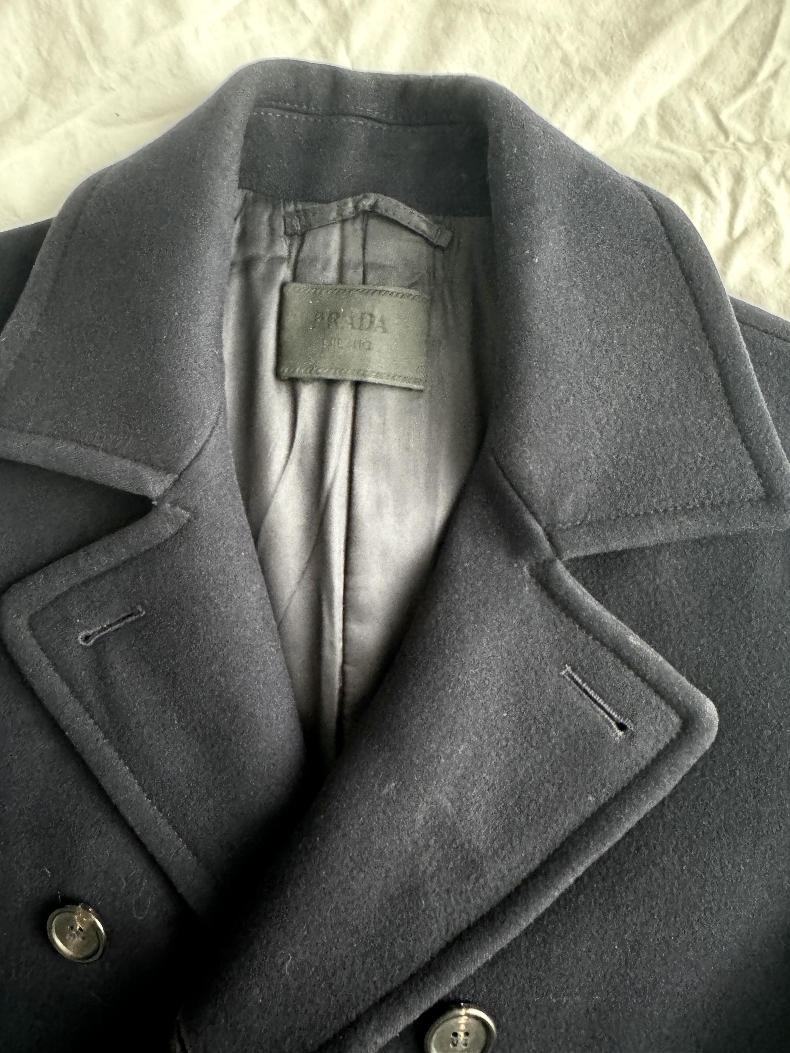 Prada Double Breasted Wool Pea Coat Size US M / EU 48-50 / 2 - 2 Thumbnail