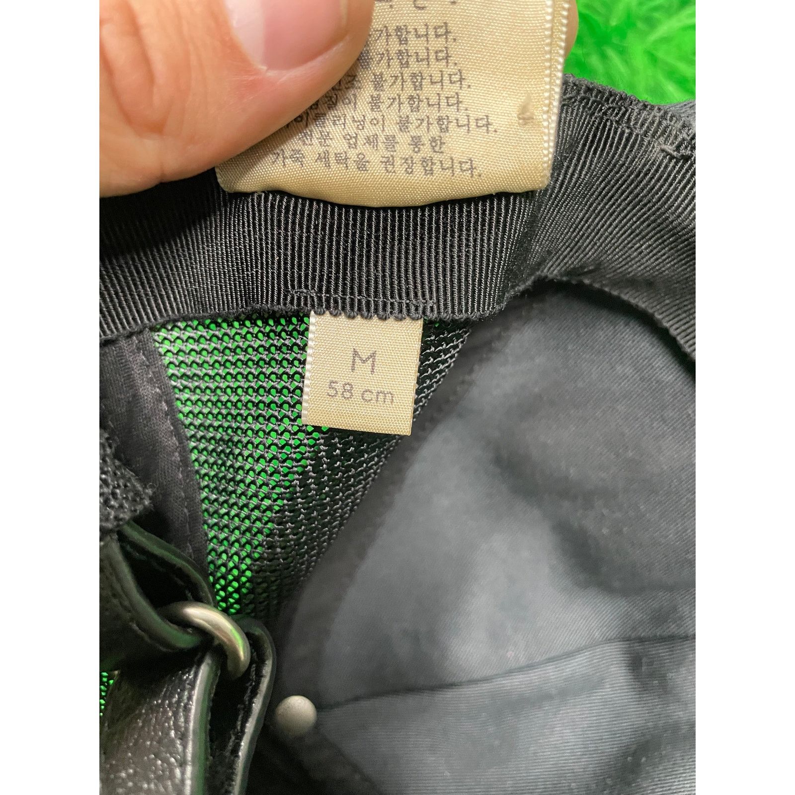 Gucci Gucci Cap Black Red Medium Used Size ONE SIZE - 8 Thumbnail