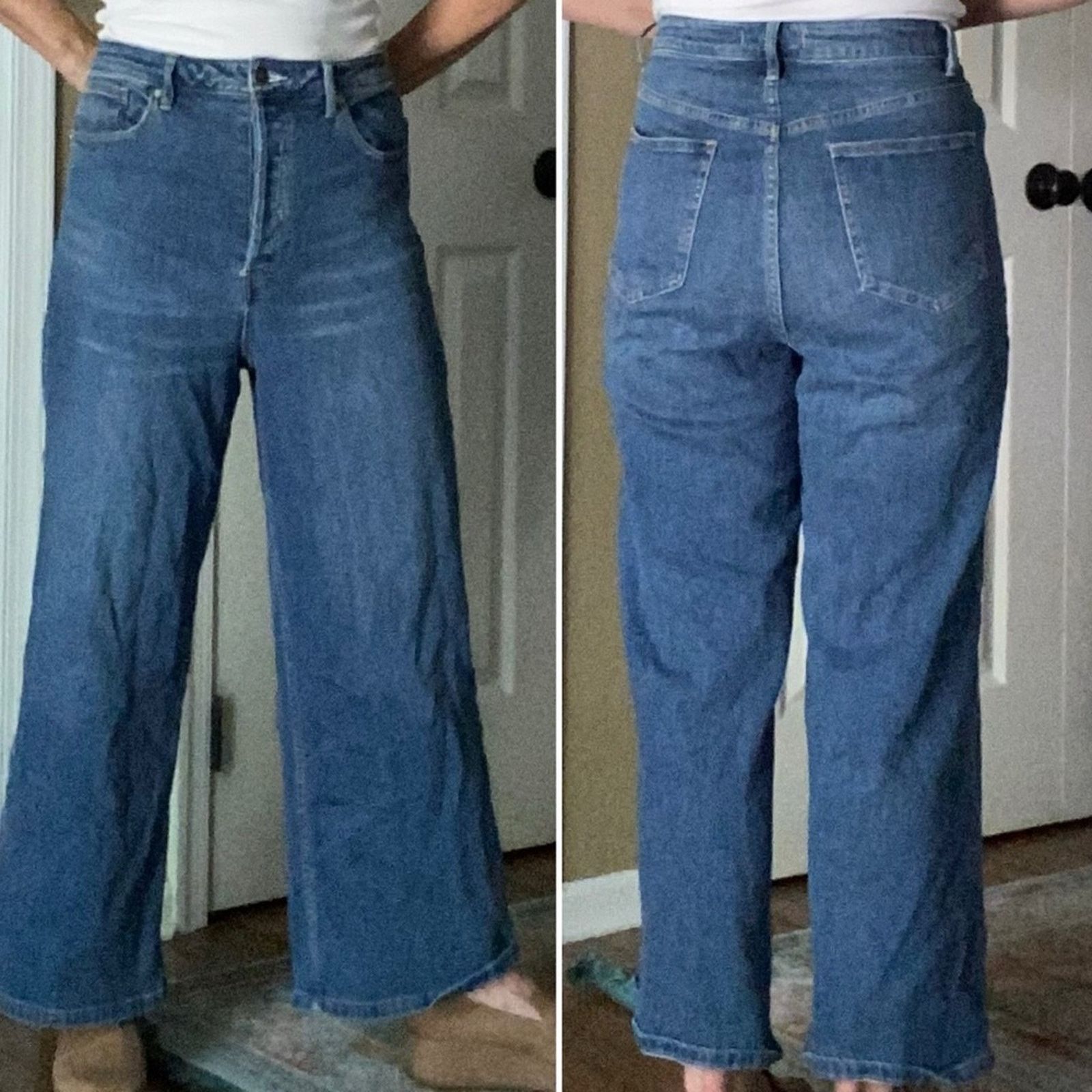 Free People Free People $110 Wales Wide Leg Button Fly Denim Jean 31" Size 31" - 1 Thumbnail