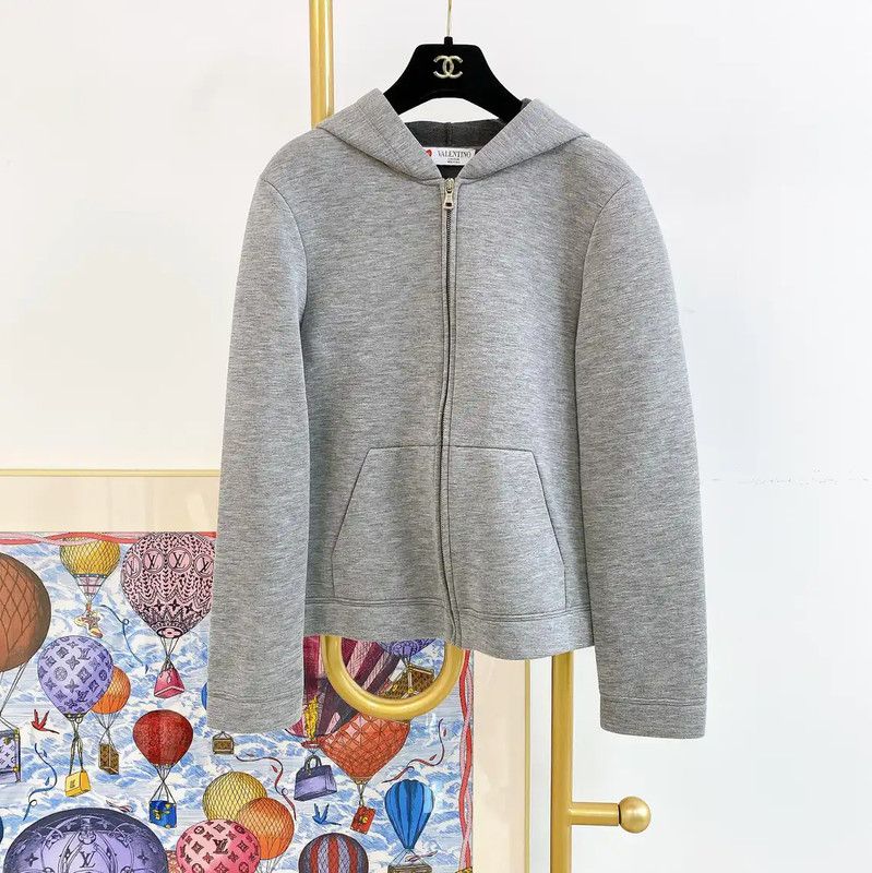 Valentino Valentino Gray Long Sleeve Hoodie for Women 0089 Size S / US 4 / IT 40 - 1 Thumbnail