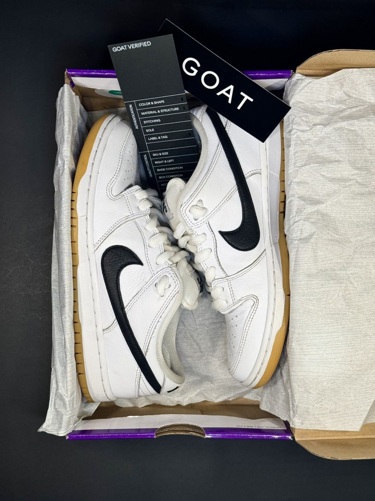 Nike Nike SB Dunk Low PRO “White Gum” Size US 8 / EU 41 - 2 Thumbnail