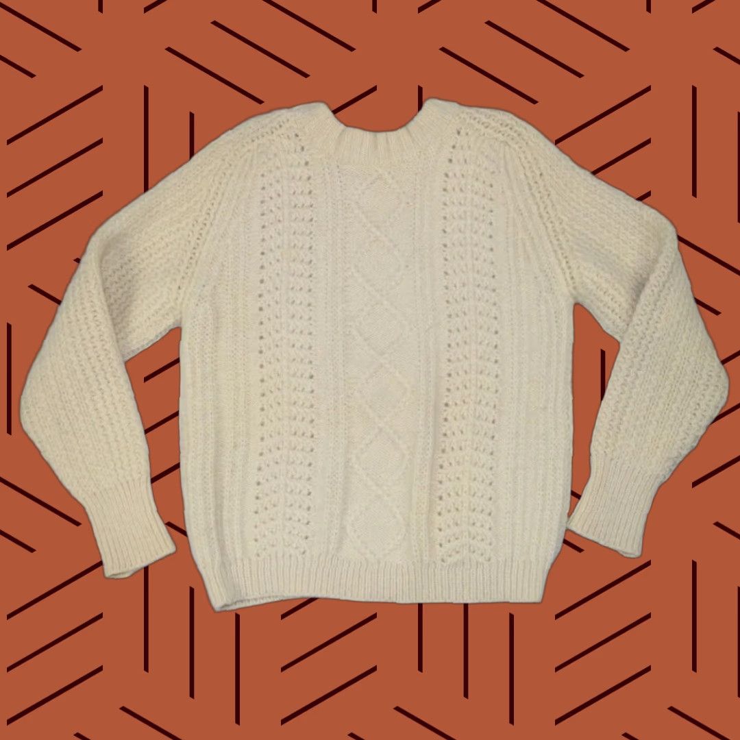 Vintage VINTAGE ST MICHAEL CHUNKY-KNIT FISHERMAN WOOL SWEATER PULLOVER HEAVY CREAM 38 MEN BRITISH 70S GUIDE: ALL SEASONS Big Ben Gifts Size US M / EU 48-50 / 2 - 1 Thumbnail