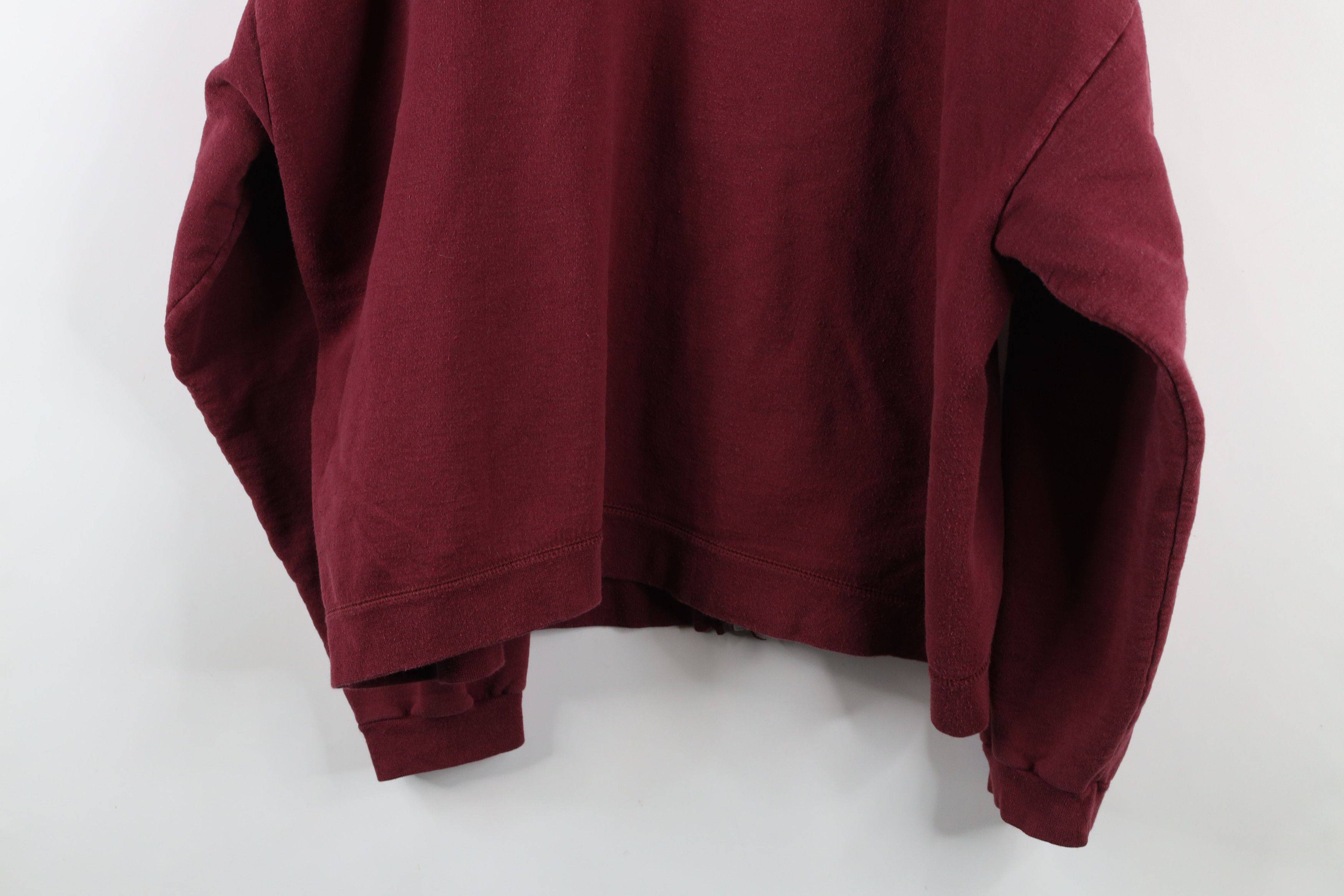 Vintage Vintage 90s Streetwear Blank Full Zip Hoodie Sweatshirt Red Size US XXL / EU 58 / 5 - 11 Thumbnail