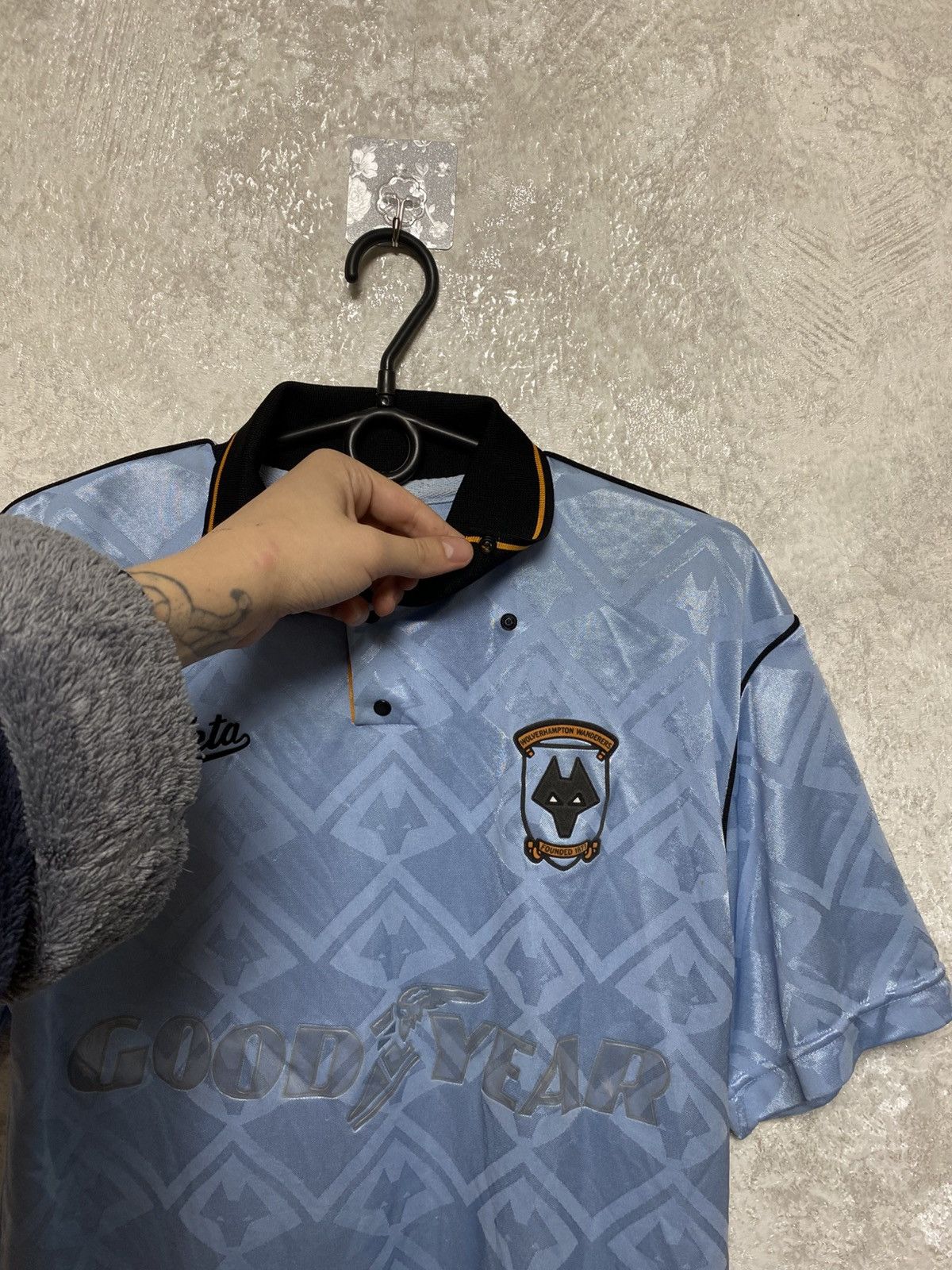 Vintage Bukta Wolverhampton Wanderers FC 1992 soccer jersey Size US S / EU 44-46 / 1 - 4 Thumbnail