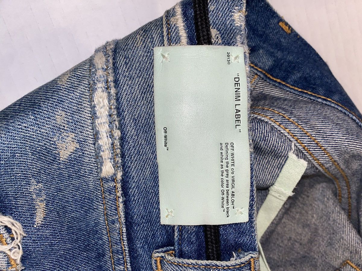 Off-White Off White blue Denim Early Collection s. 30 diagonal stripe Size US 30 / EU 46 - 8 Thumbnail