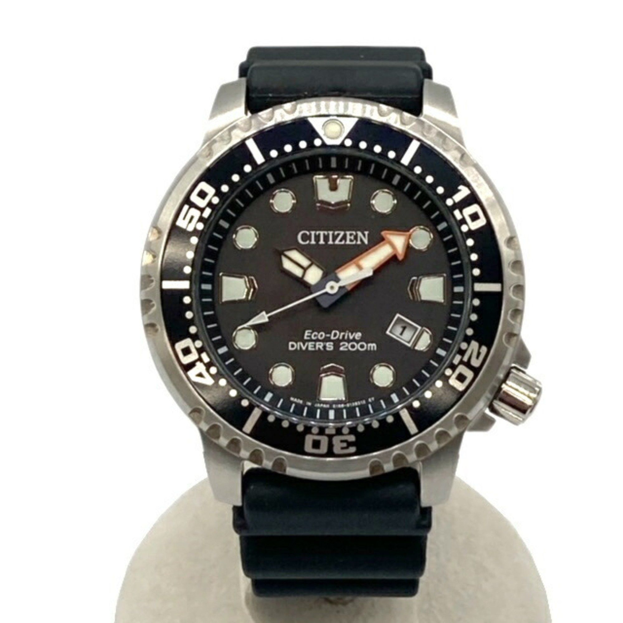 image of Citizen Eco Drive Diver's Watch E168-S126126 Rubber Belt Men's Women's in Black