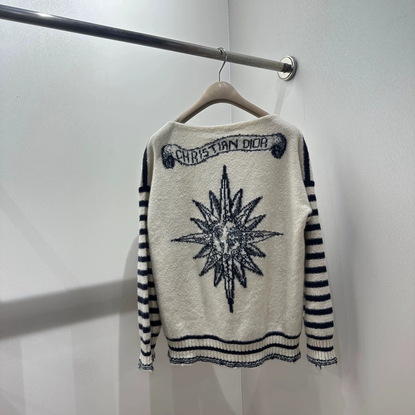 Dior Christian Dior Striped Sun-Damaged Cashmere Sweater 34 Size XS / US 0-2 / IT 36-38 - 1 Thumbnail