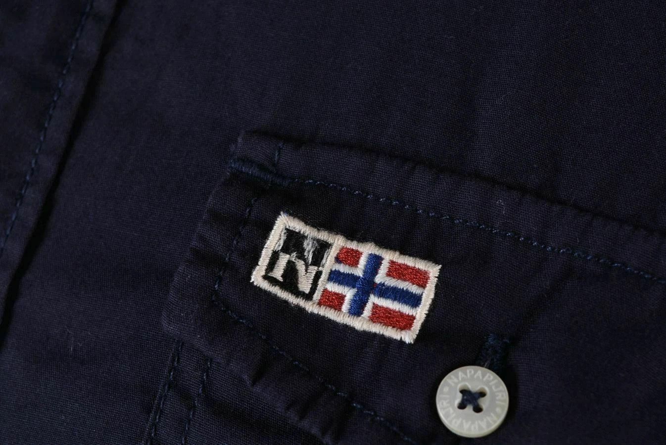 Napapijri Napapijri Long Sleeve Casual Shirt Navy Blue Button Down Size US S / EU 44-46 / 1 - 3 Thumbnail