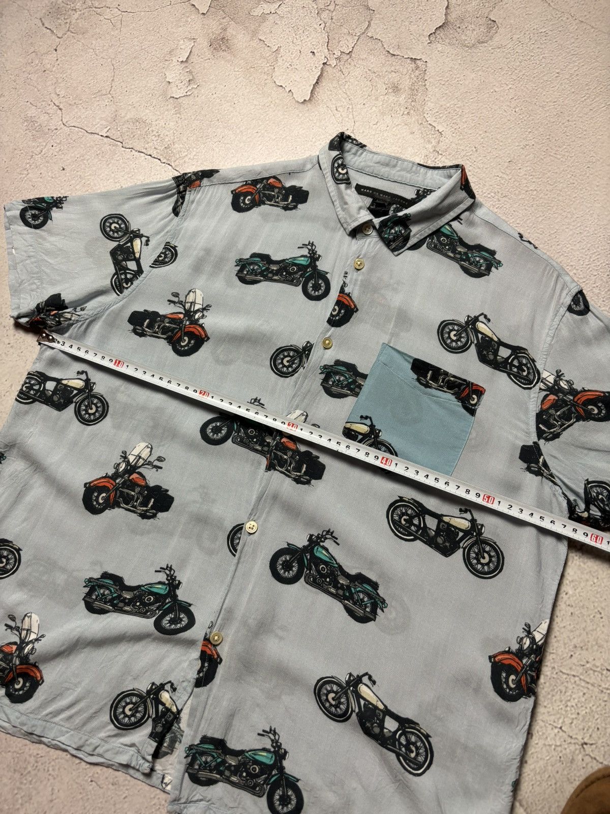 Marc by Marc Jacobs Marc By Marc Jacobs Shirt Mens L Blue Motorcycle Print Size US L / EU 52-54 / 3 - 11 Thumbnail