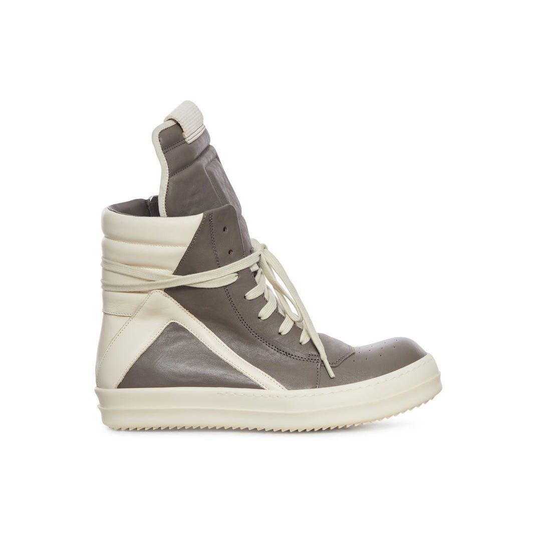 RICK OWENS Temple $1305 Geobasket Dust/Milk Sneakers New & A