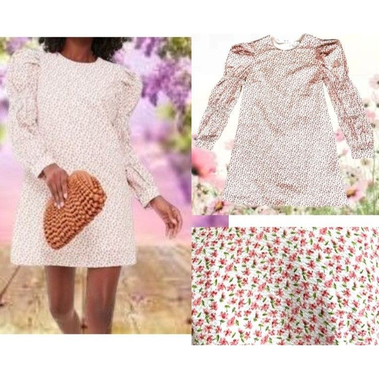 Other Hyacinth House Tuckernuck Floral Dress Small Puff Sleeves Cl Size S / US 4 / IT 40 - 2 Thumbnail