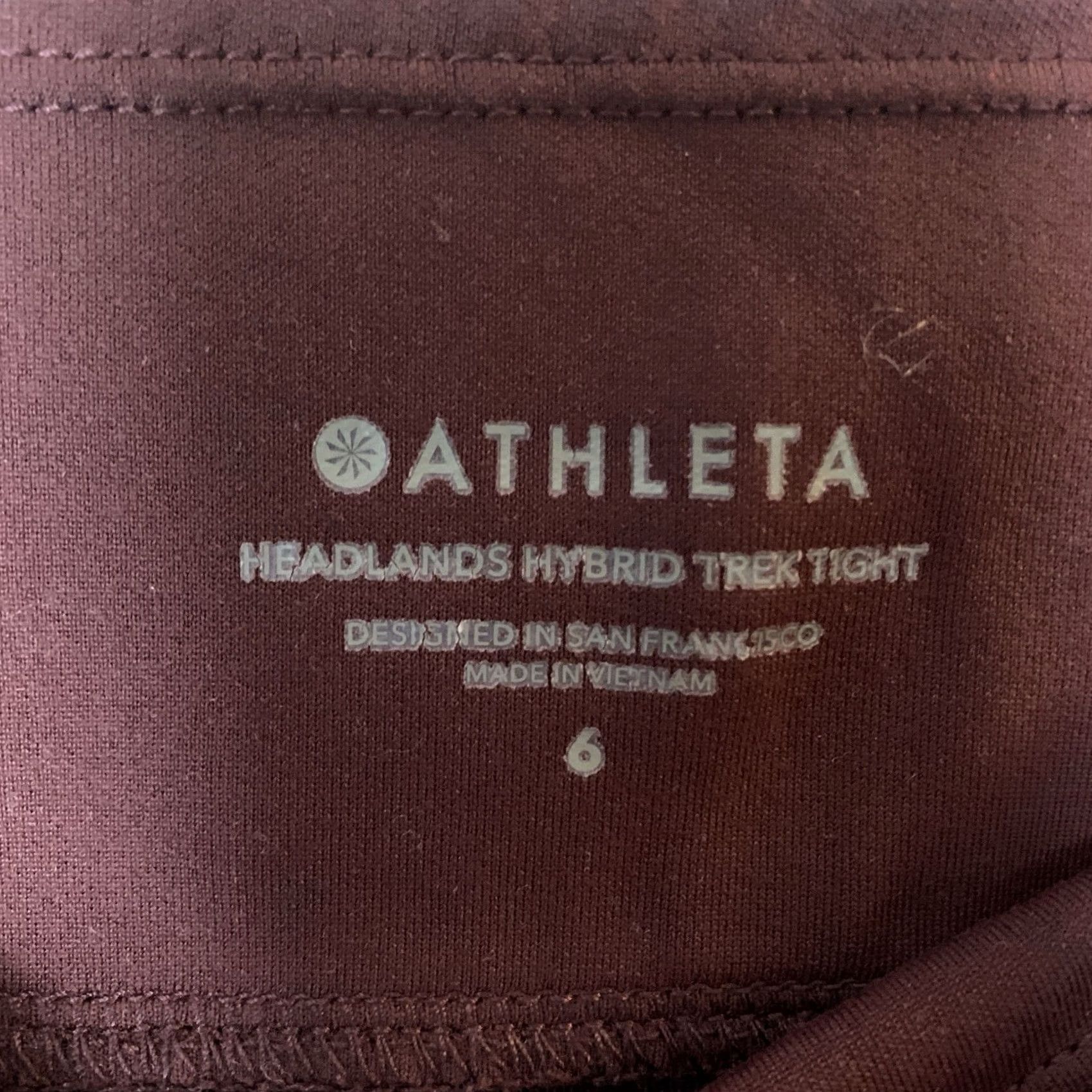 Athleta Athleta Headlands Hybrid Trek Tight Jogger Athletic Pants Women Size 6 Maroon Size 28" / US 6 / IT 42 - 3 Thumbnail