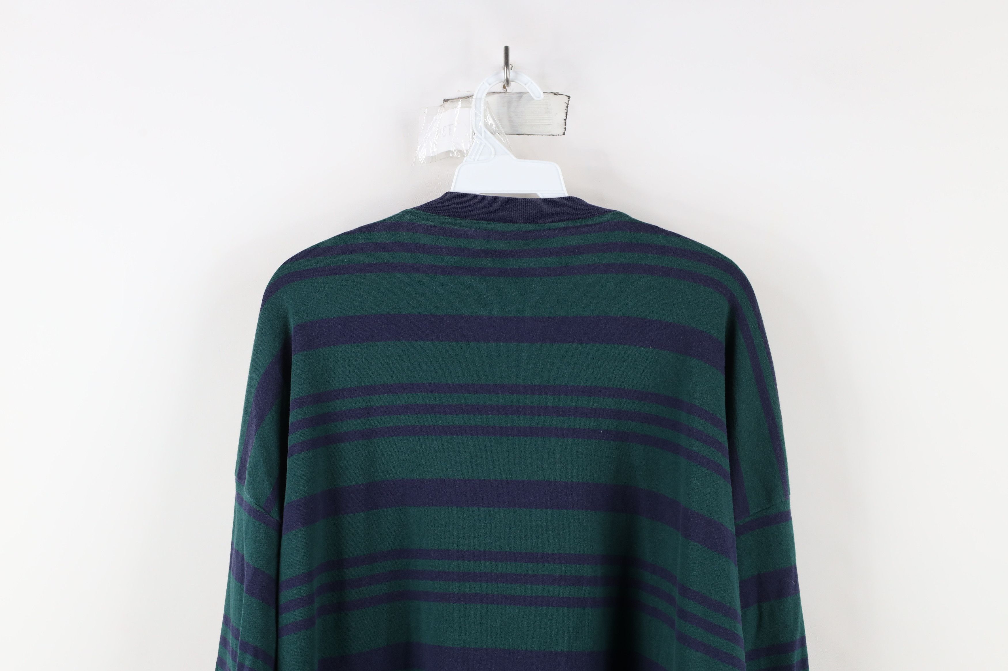 Lands' End × Vintage Vintage 90s Lands End Block Long Sleeve Henley T-Shirt USA Size US XL / EU 56 / 4 - 11 Thumbnail