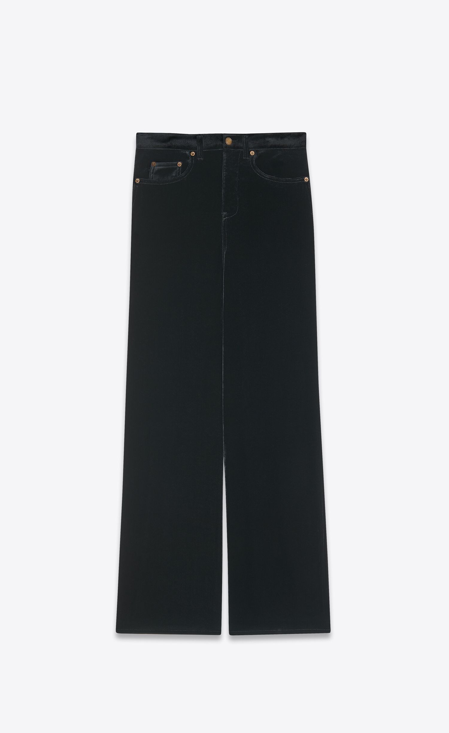 Saint Laurent Paris wide-leg pants in velvet Size US 31 - 1 Thumbnail