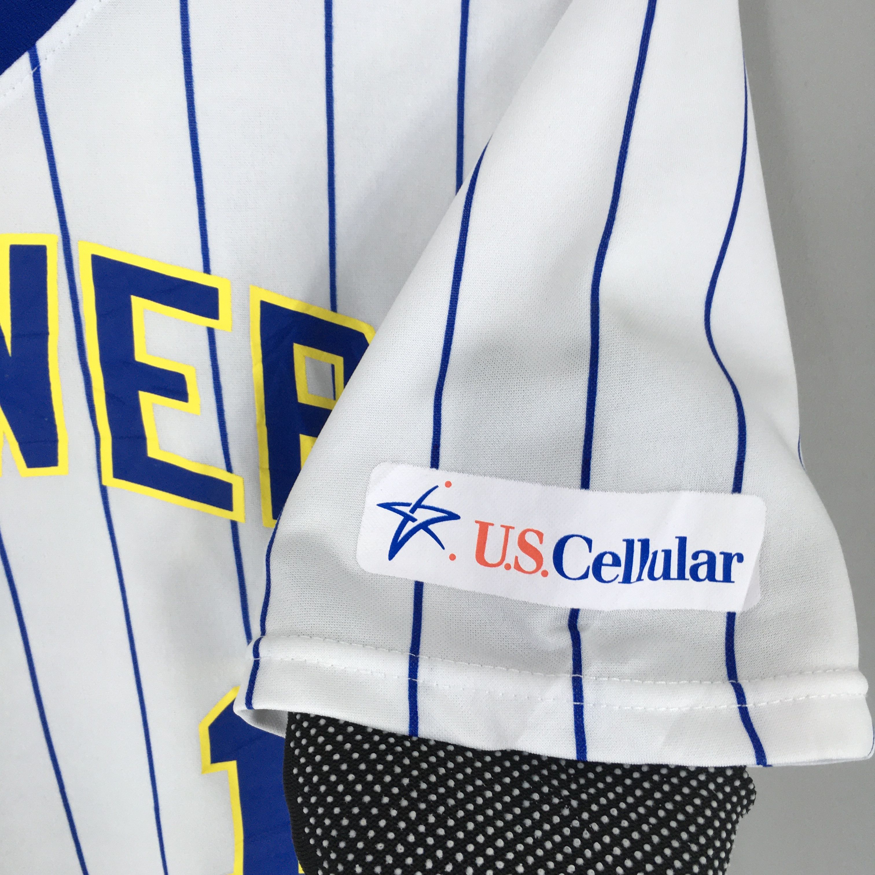 MLB × Majestic Vintage Milwaukee Brewers Baseball Striped Jersey Large Size US L / EU 52-54 / 3 - 4 Thumbnail
