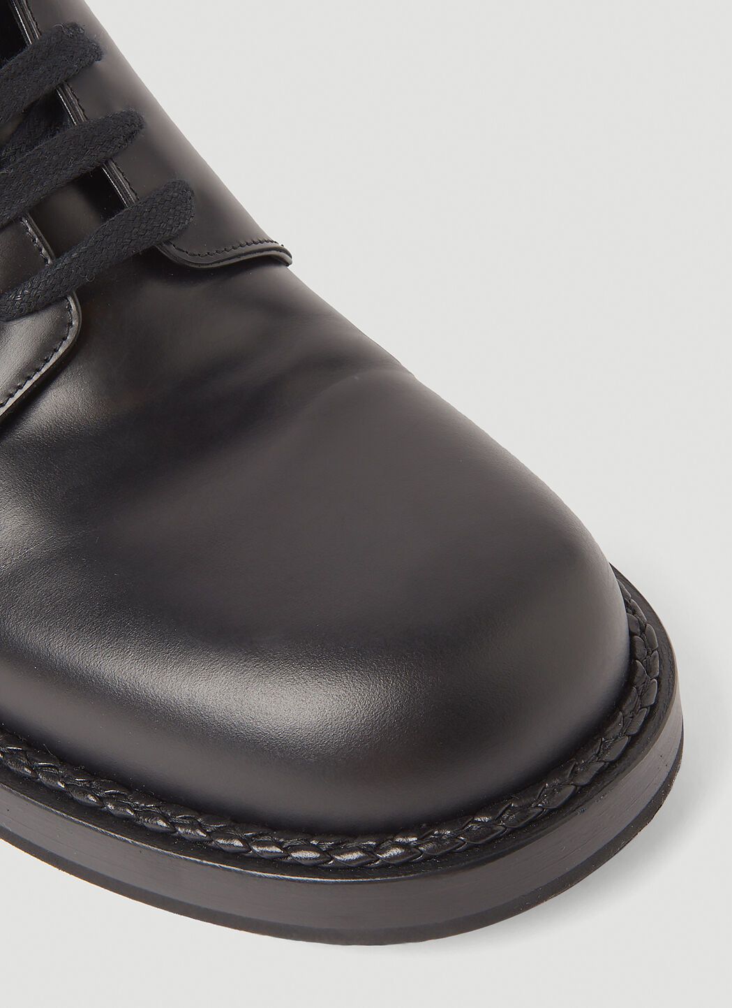 Bottega Veneta o1bcso1str0824 Strut Lace-Up Shoes in Black Size US 11 / EU 44 - 5 Thumbnail