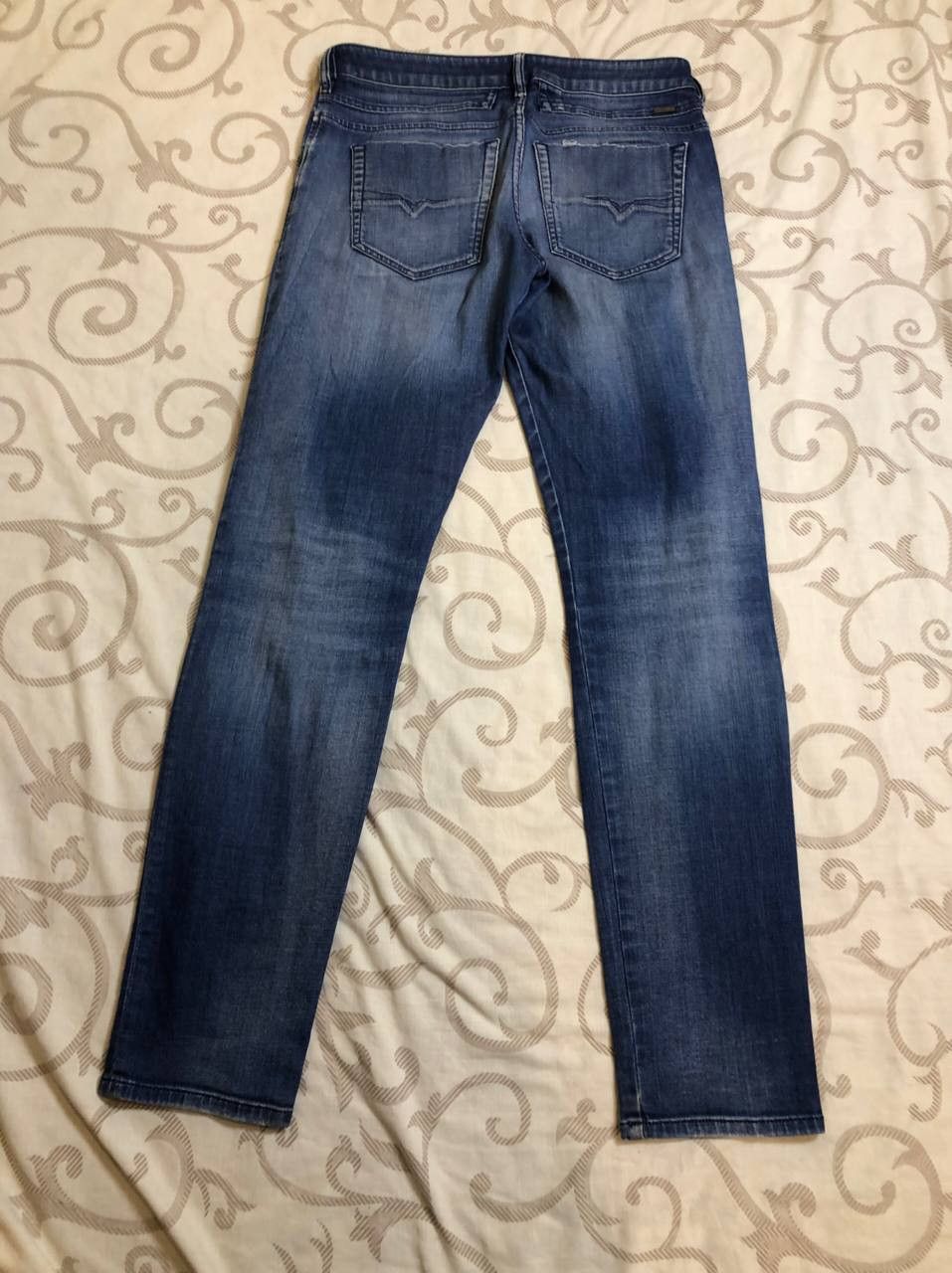 Diesel Diesel D-Bazer Tapered Distressed Dark Blue Jeans Size US 31 - 22 Thumbnail