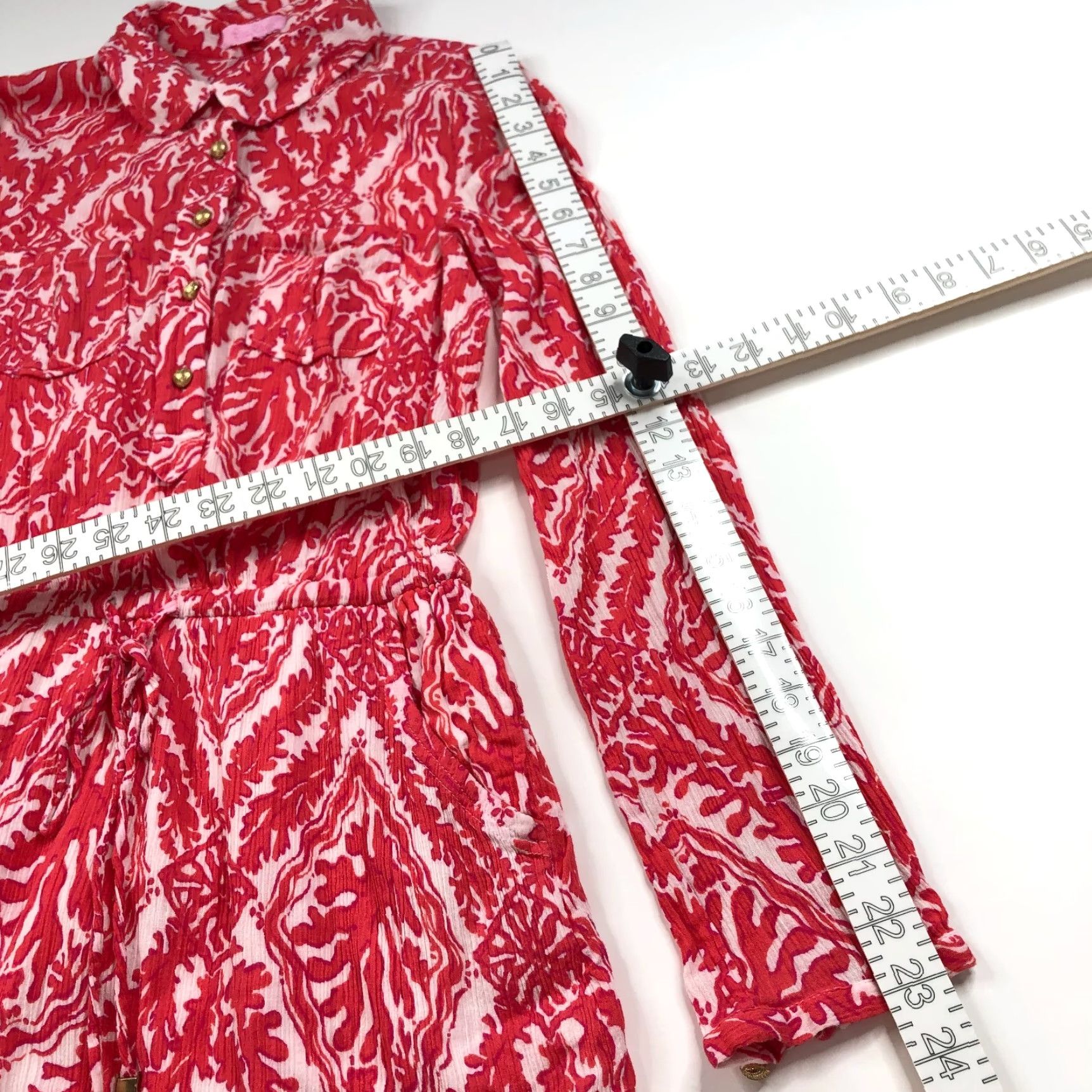 Lilly Pulitzer Lilly Pulitzer 4 Seersucker Textured Mini Above Knee Dress Pink Size S / US 4 / IT 40 - 5 Thumbnail