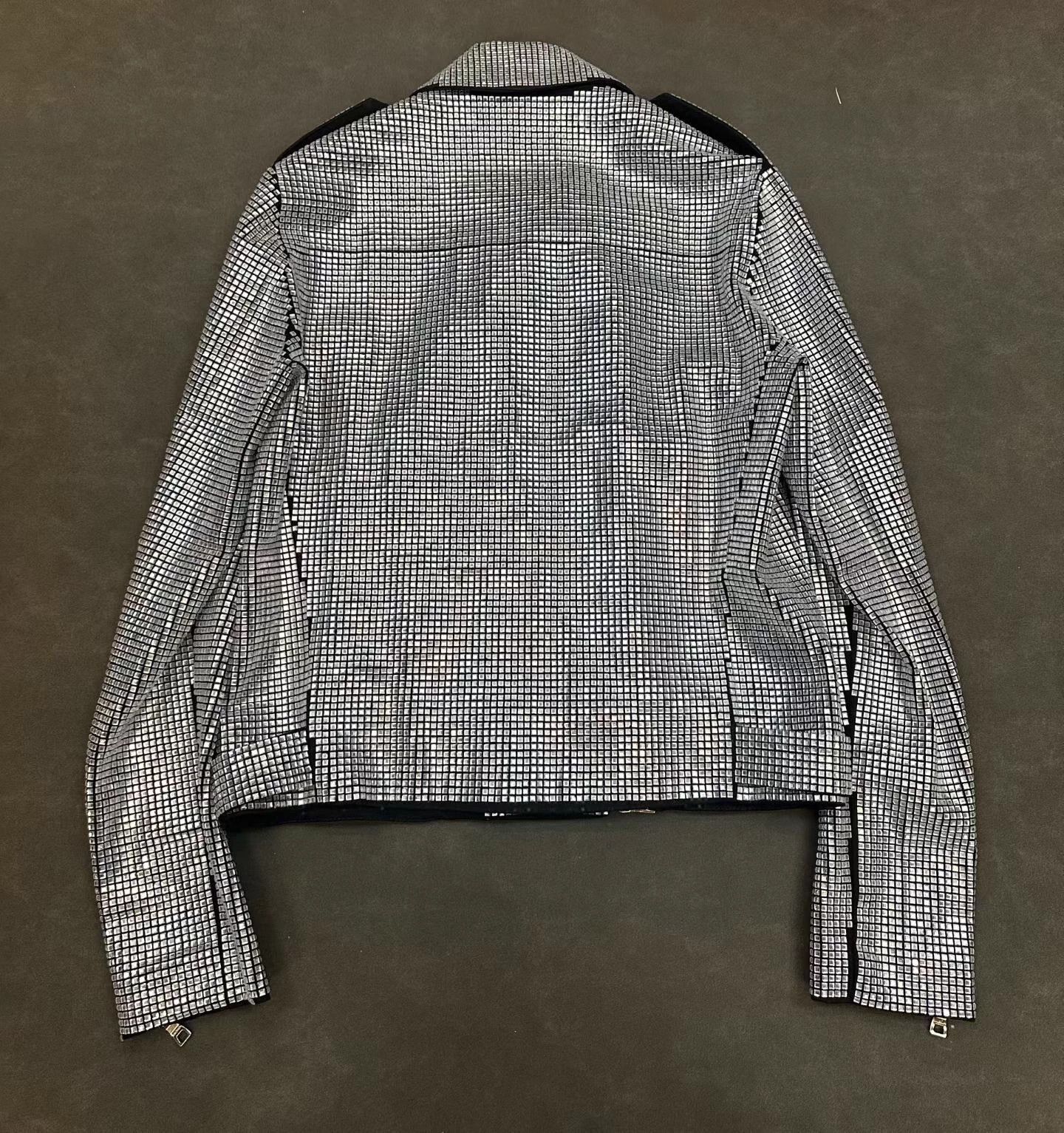 Balmain Balmain Crystal Embellished Biker Jacket Italy Black Size US M / EU 48-50 / 2 - 2 Thumbnail