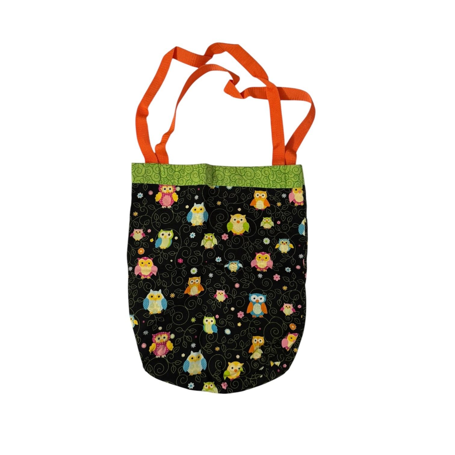 Other Retro Owl Tote Bag Owls in Many Colors on a Black Background Size ONE SIZE - 1 Thumbnail