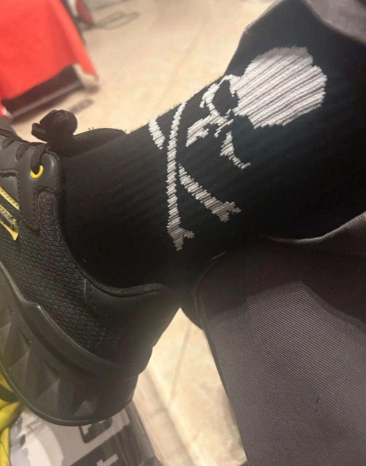 Converse × Happy Socks Hip Hop Skateboard Middle Tube Cotton Socks (1 pairs) Size ONE SIZE - 4 Thumbnail