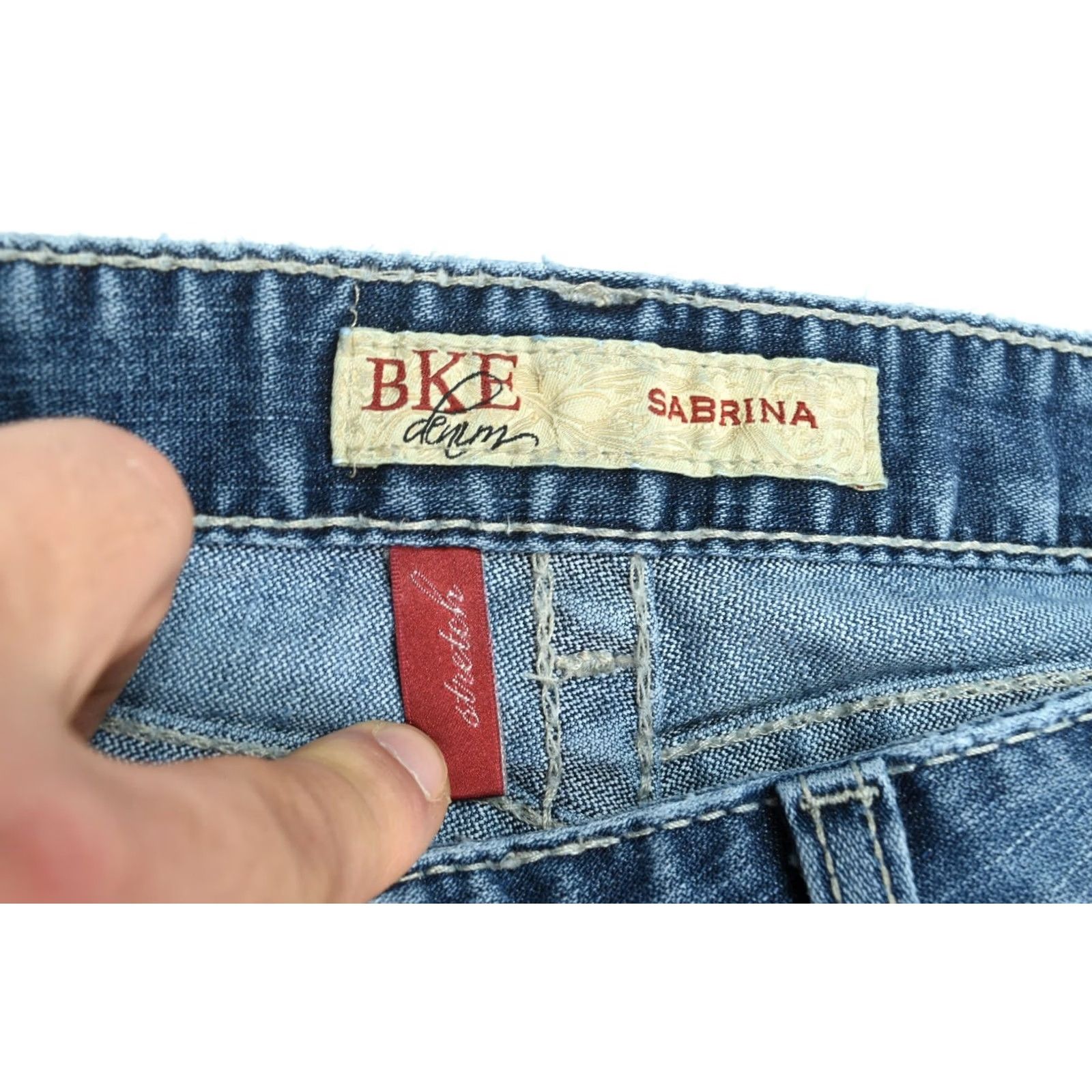 Vintage BKE Sabrina Boot Cut Jeans Blue Low-Rise Stretch Slim Fit Denim Womens 31 Jeans Modern Vintage? No Size 24" / US 00 / IT 34 - 5 Thumbnail