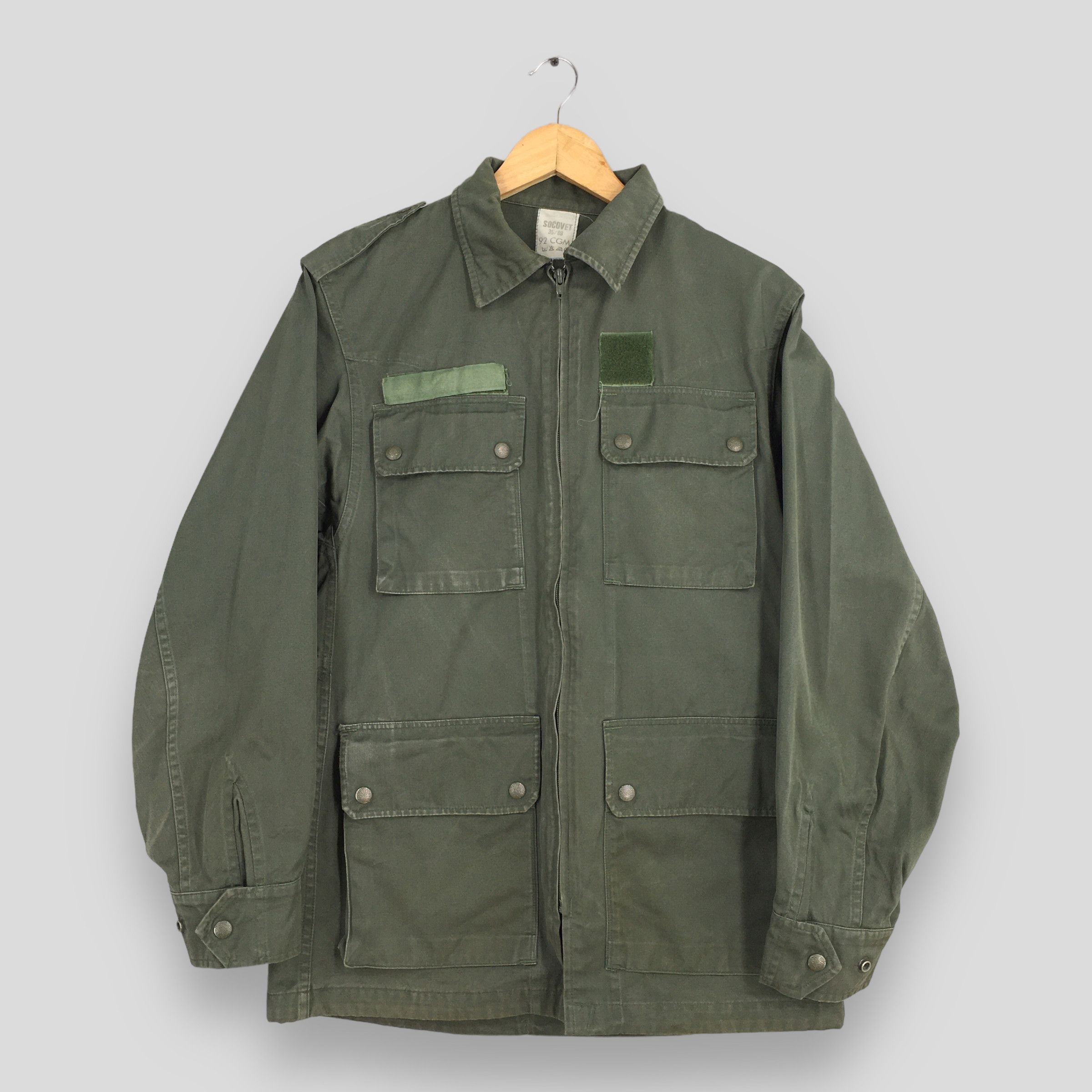 image of M 65 Field Jacket x Military Vintage 80's Socovet M65 France Army Military Jacket S in Green (Size 