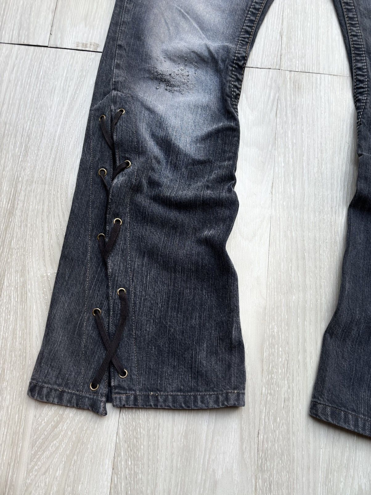 Japanese Brand C17 laceup flare jeans Size US 28 / EU 44 - 5 Thumbnail