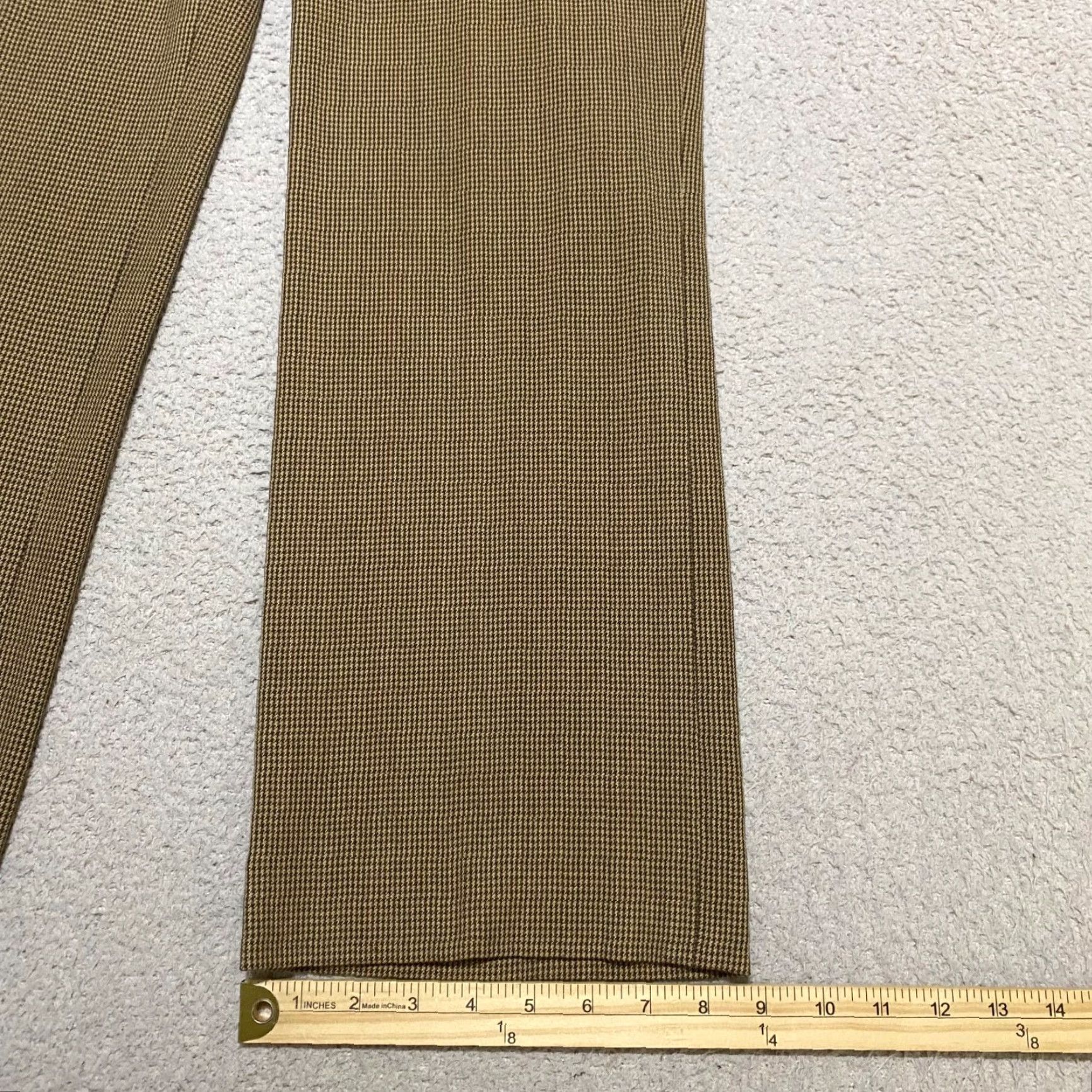 Chaps Chaps Womens Dress Pants Brown Plaid Houndstooth Wide-Leg Office Business 4 Size 27" / US 4 / IT 40 - 4 Thumbnail