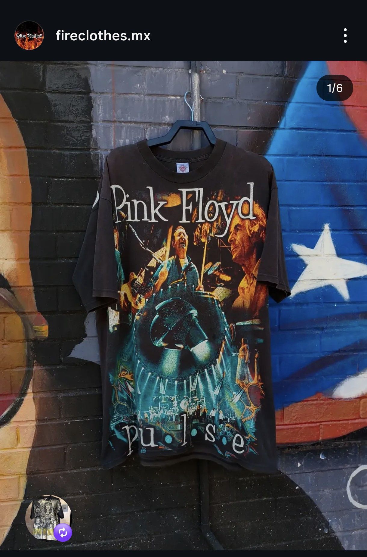 Vintage Vintage Mexican Btlg Resurrección Pink Floyd P.U.L.S.E Size US XL / EU 56 / 4 - 1 Thumbnail