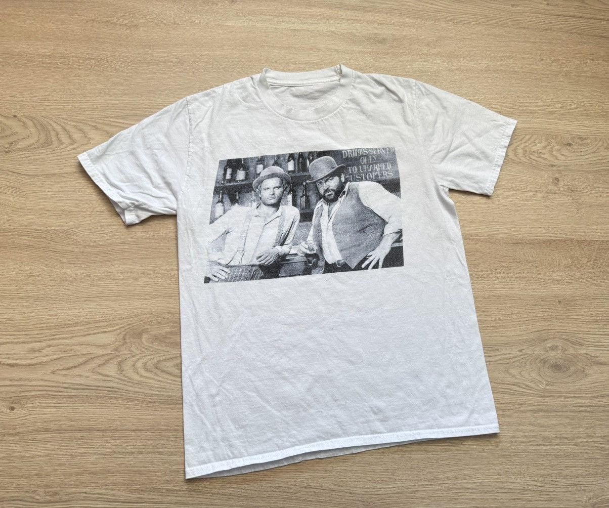 Vintage Terence Hill And Bud Spencer Troublemakers Movie T-Shirt Size US S / EU 44-46 / 1 - 1 Thumbnail
