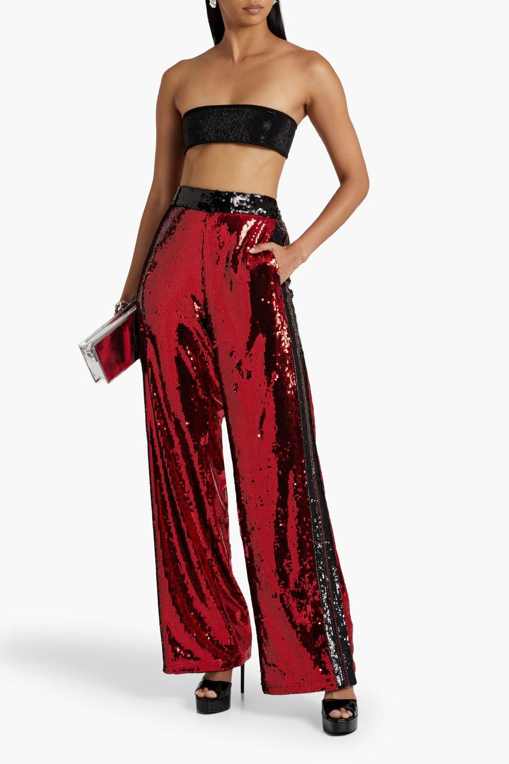 Balmain o1y0625 Sweatpant in Red Size 26" / US 2 / IT 38 - 2 Thumbnail