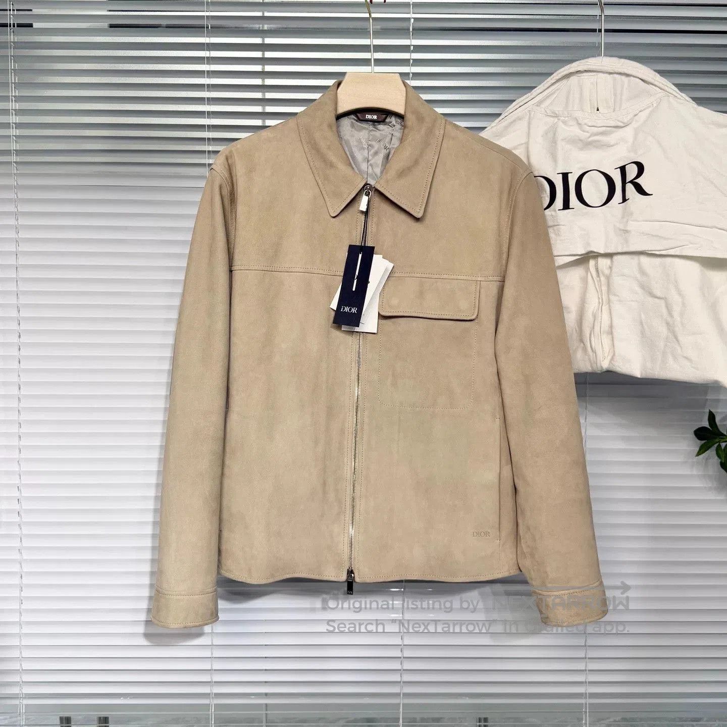 Dior Dior Beige Leather Jacket with Zip. Size US M / EU 48-50 / 2 - 1 Thumbnail