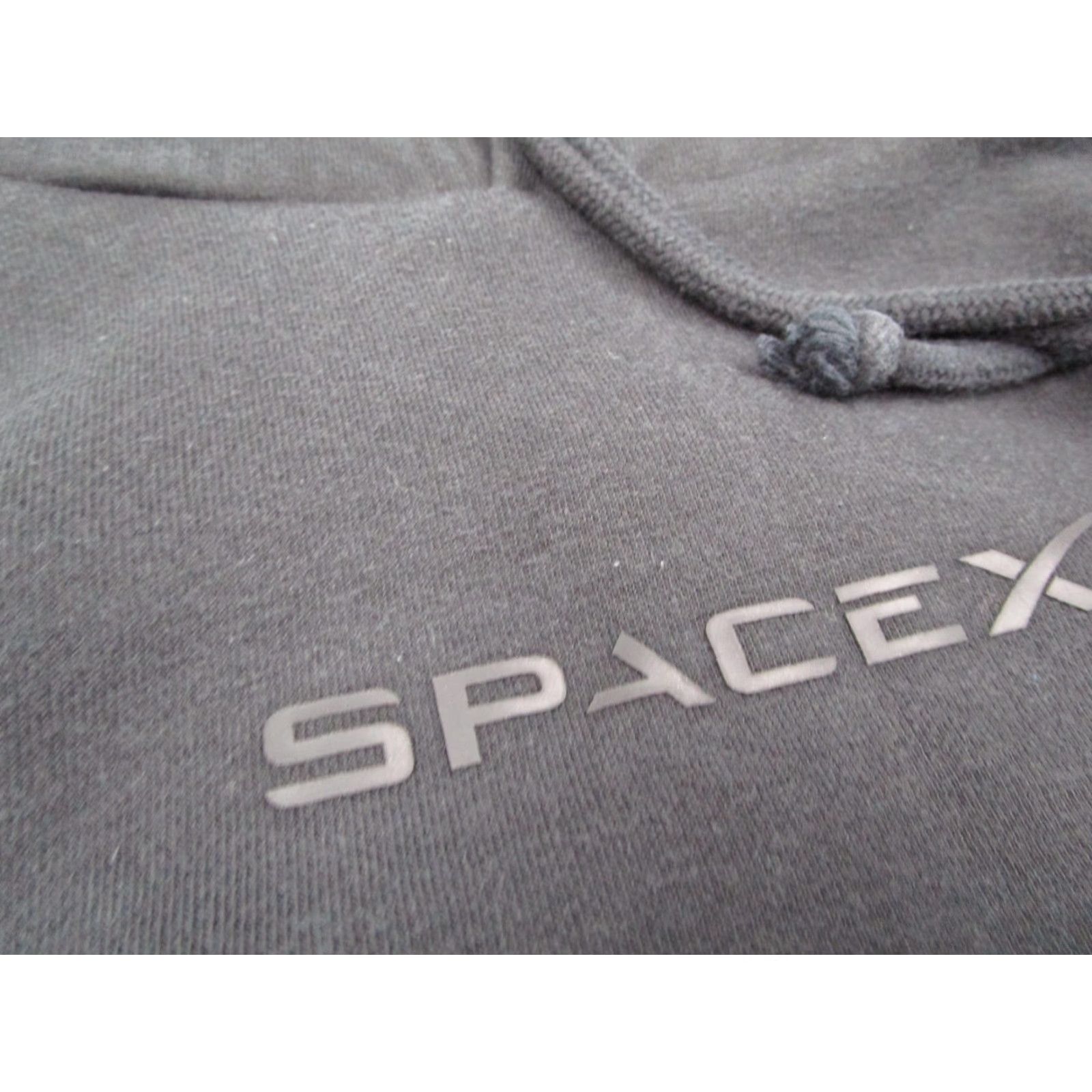 Vintage SpaceX Hoodie Women Large Black Organic Cropped Pullover Long Sleeve Logo Size L / US 10 / IT 46 - 2 Thumbnail