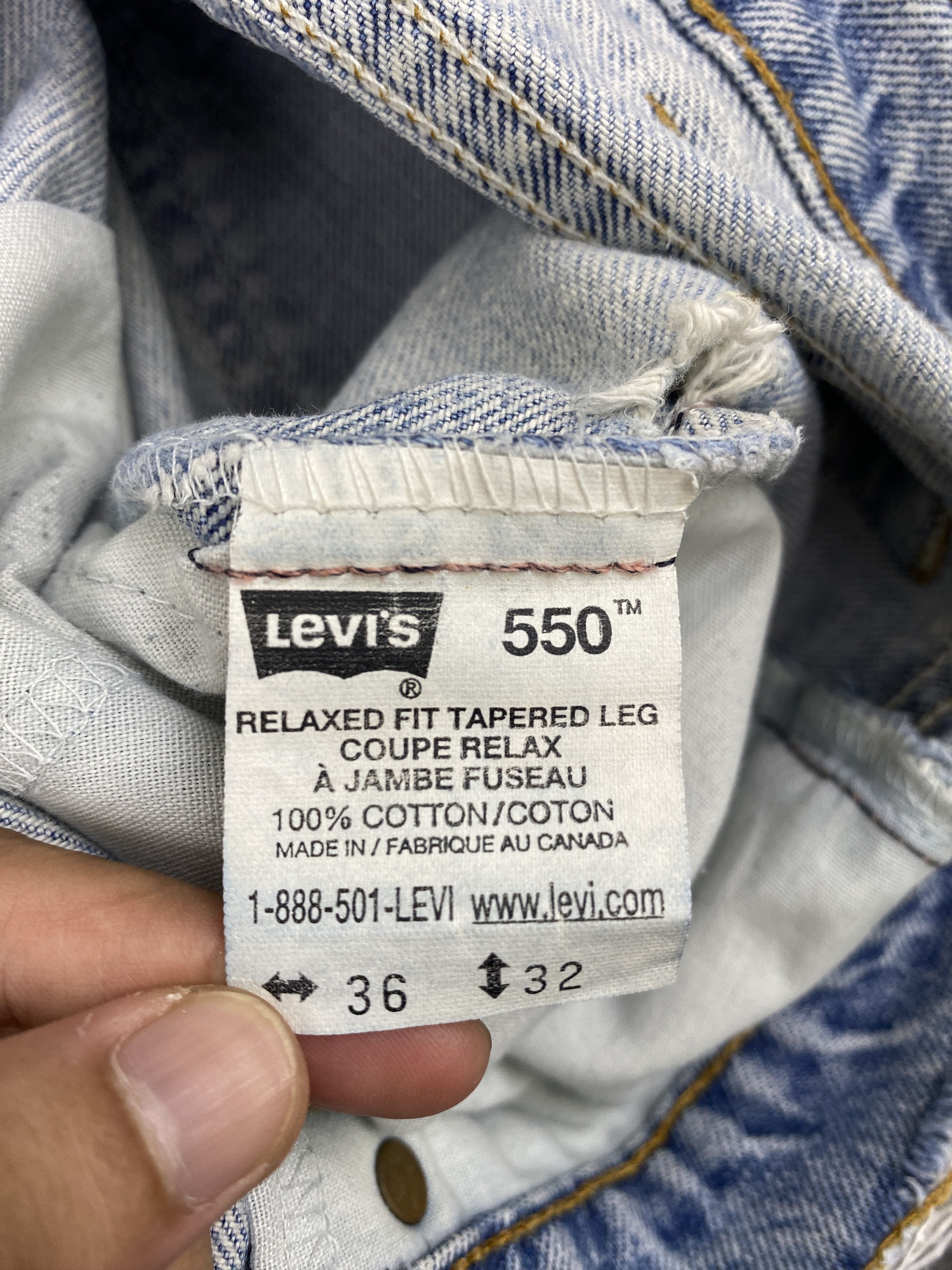 Levi's × Vintage Vintage 90s Levis 550 Light Washed Jeans Size US 34 / EU 50 - 7 Thumbnail