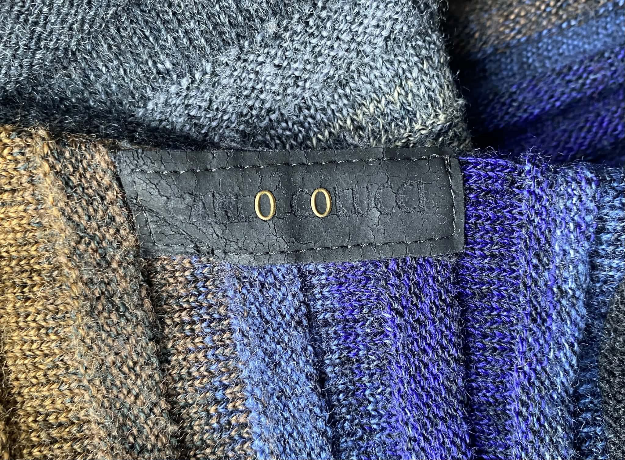 Carlo Colucci Carlo Colucci Men 3D Knit Multicolor Wool Stripe Golden Size US XL / EU 56 / 4 - 3 Thumbnail