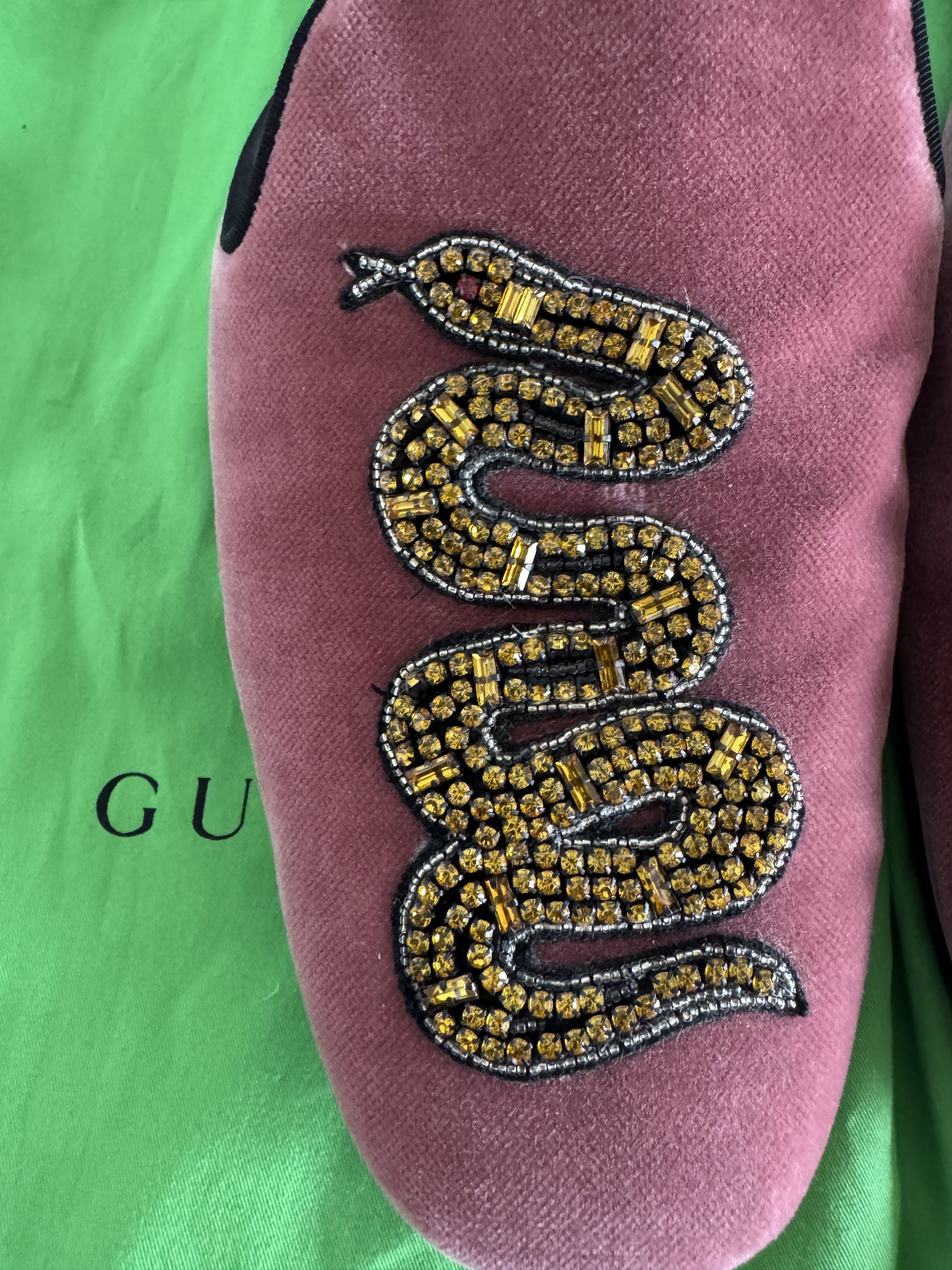 Gucci Crystal Snake Lawrence Slide Size US 11 / EU 44 - 4 Thumbnail