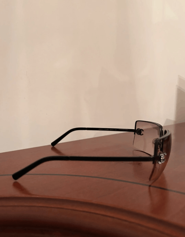 Chanel × Vintage CHANEL Sunglasses 4092-B Rimless Rhinestone 4017 Vintage Size ONE SIZE - 3 Thumbnail