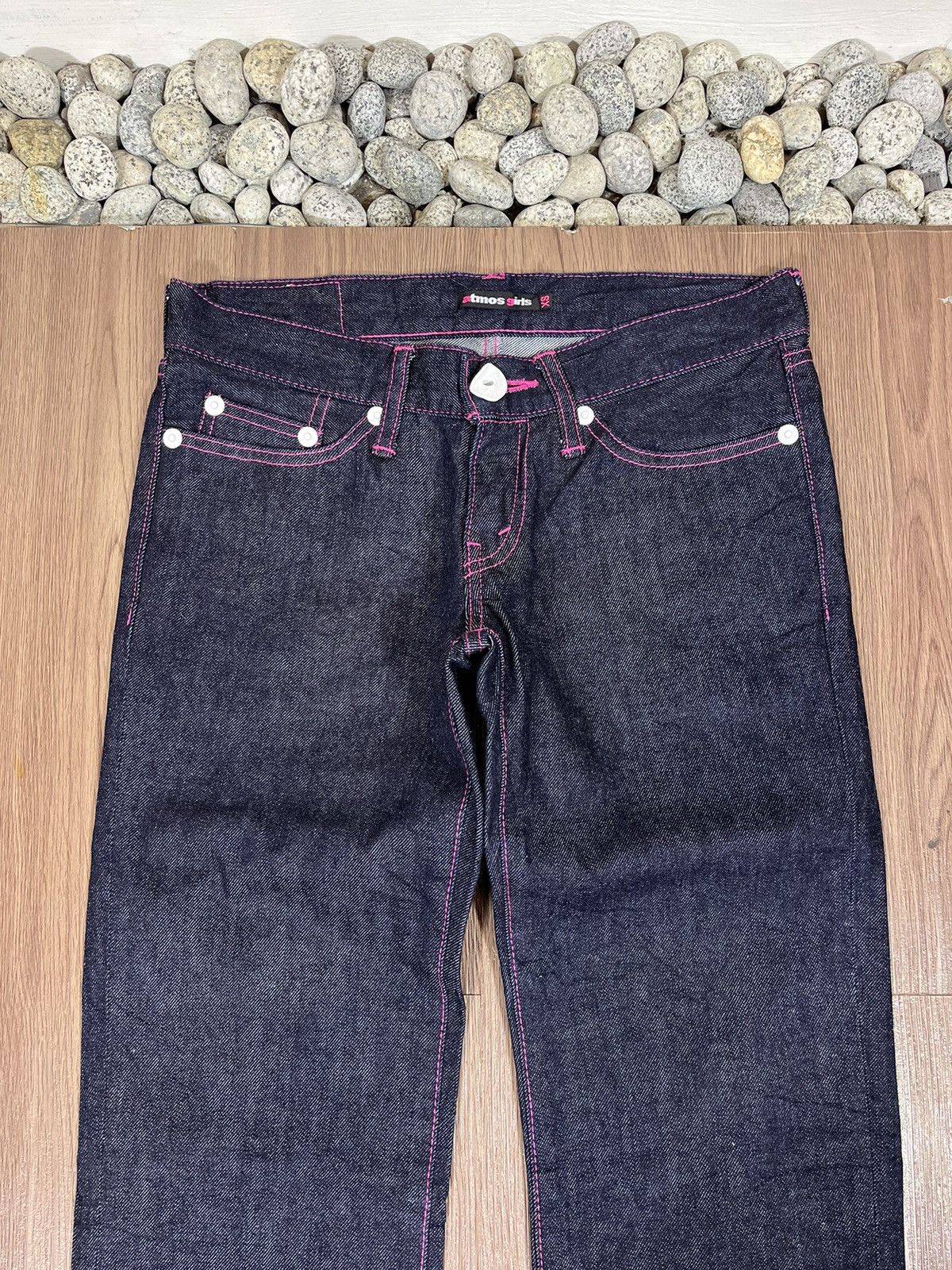 atmos Atmos Girl Pink Stitch Indigo Denim Size US 30 / EU 46 - 3 Thumbnail