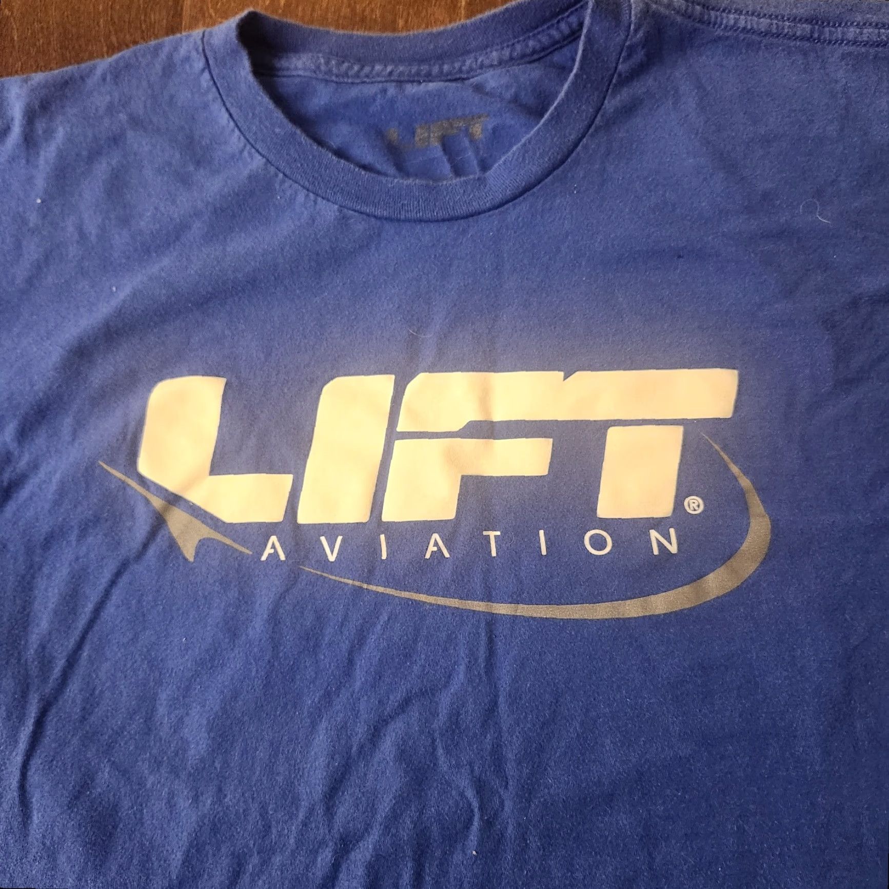 Vintage LIFT Aviation T Shirt Mens Large Blue Graphic Logo Tee Short Sleeve Casual Size US L / EU 52-54 / 3 - 3 Thumbnail