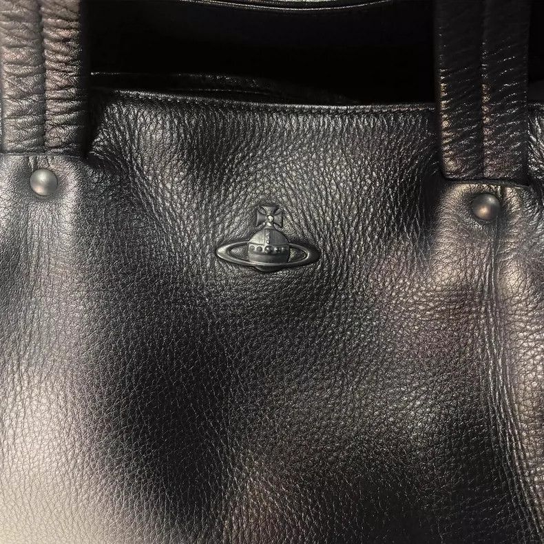 Vivienne Westwood vivienne westwood size os A black leather suitcase with a s Size ONE SIZE - 6 Thumbnail
